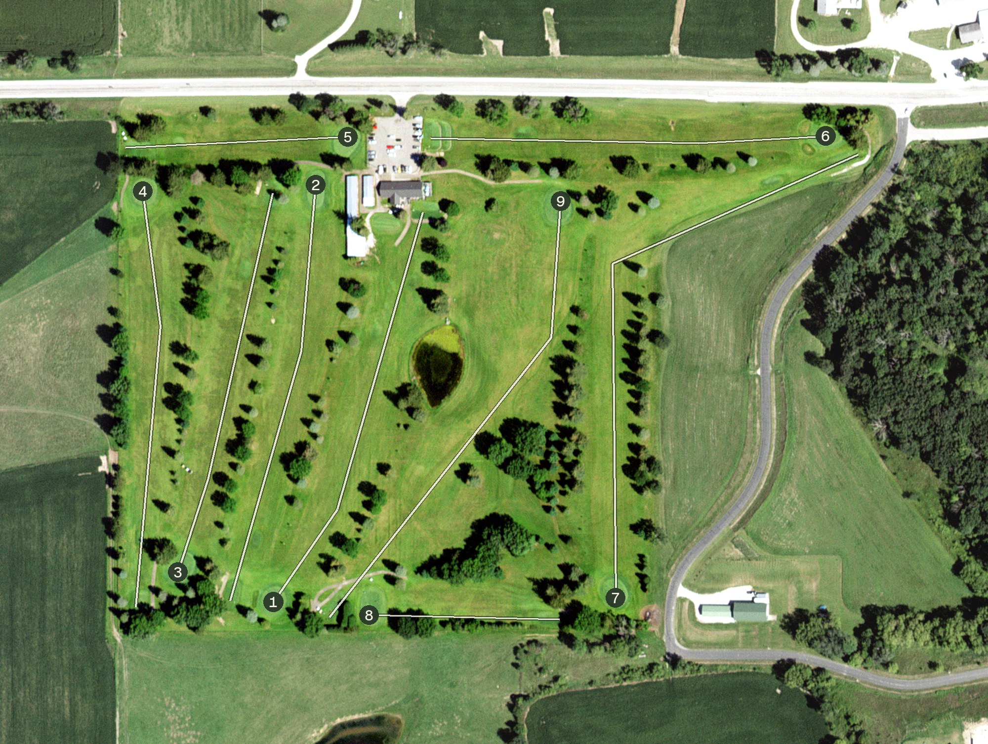 Aerial view of Preston Golf and Country Club, MN