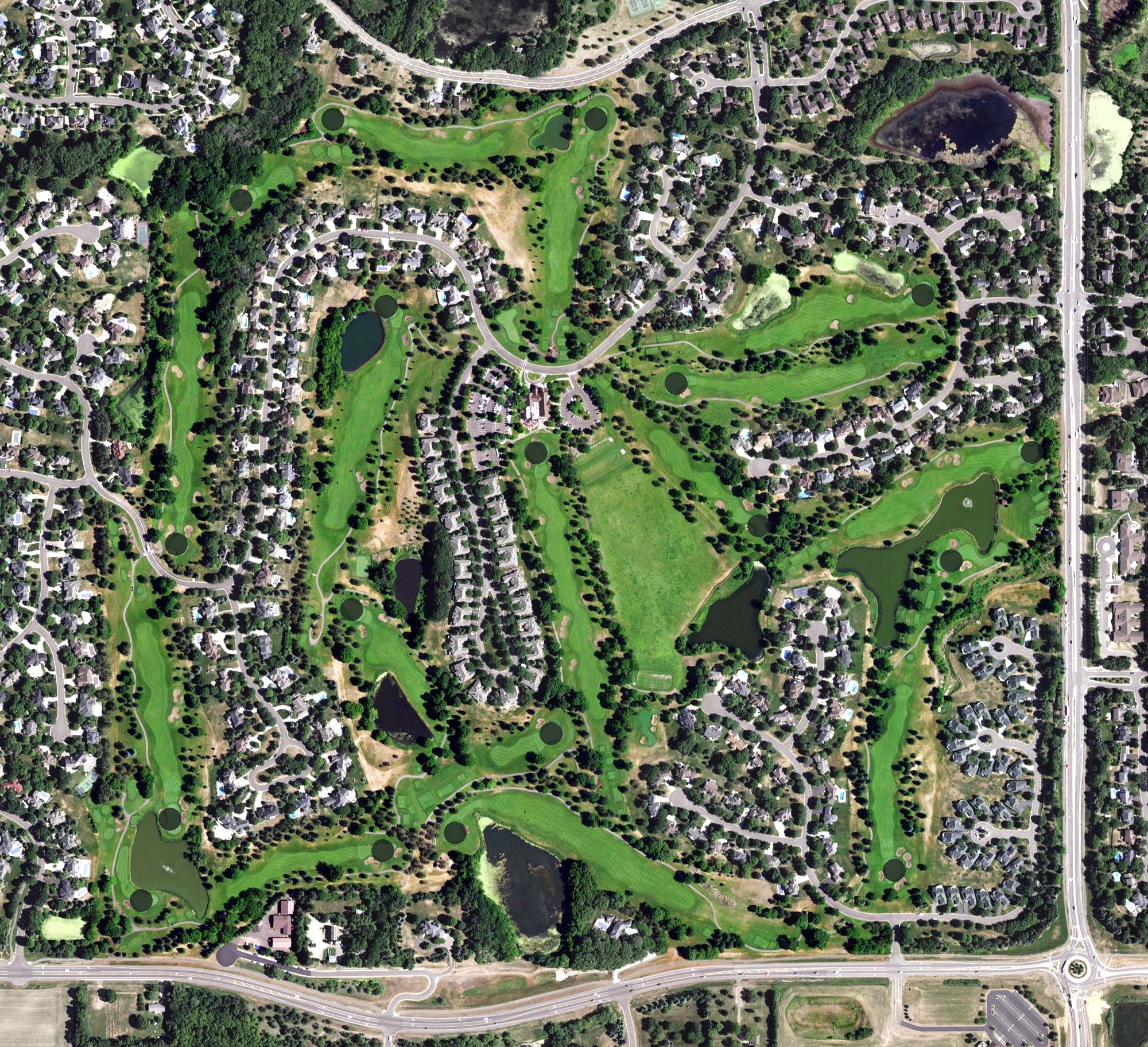 Aerial view of Prestwick Golf Club, MN