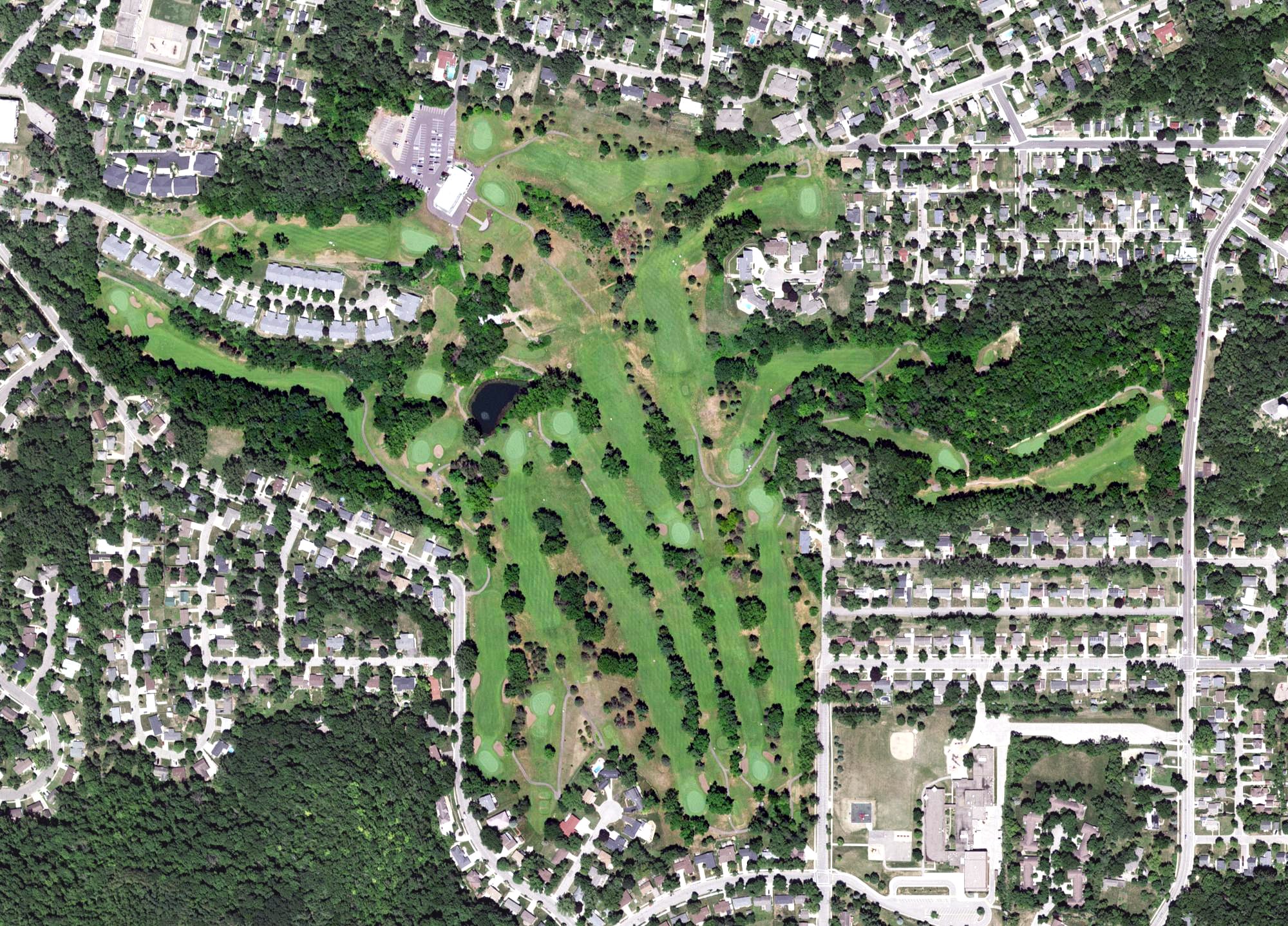 Aerial view of Red Wing Golf Club, MN