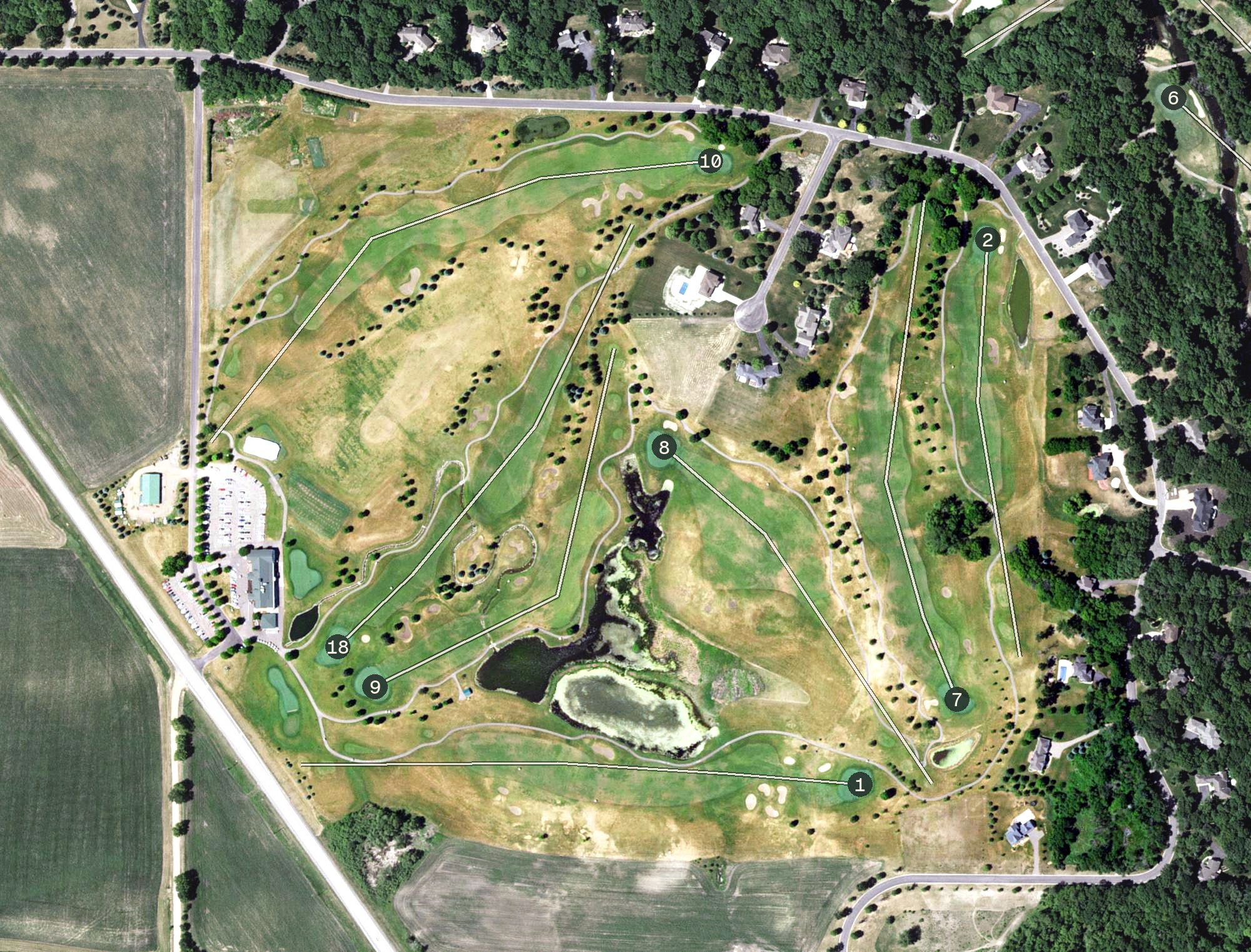 Aerial view of Ridges at Sand Creek, MN