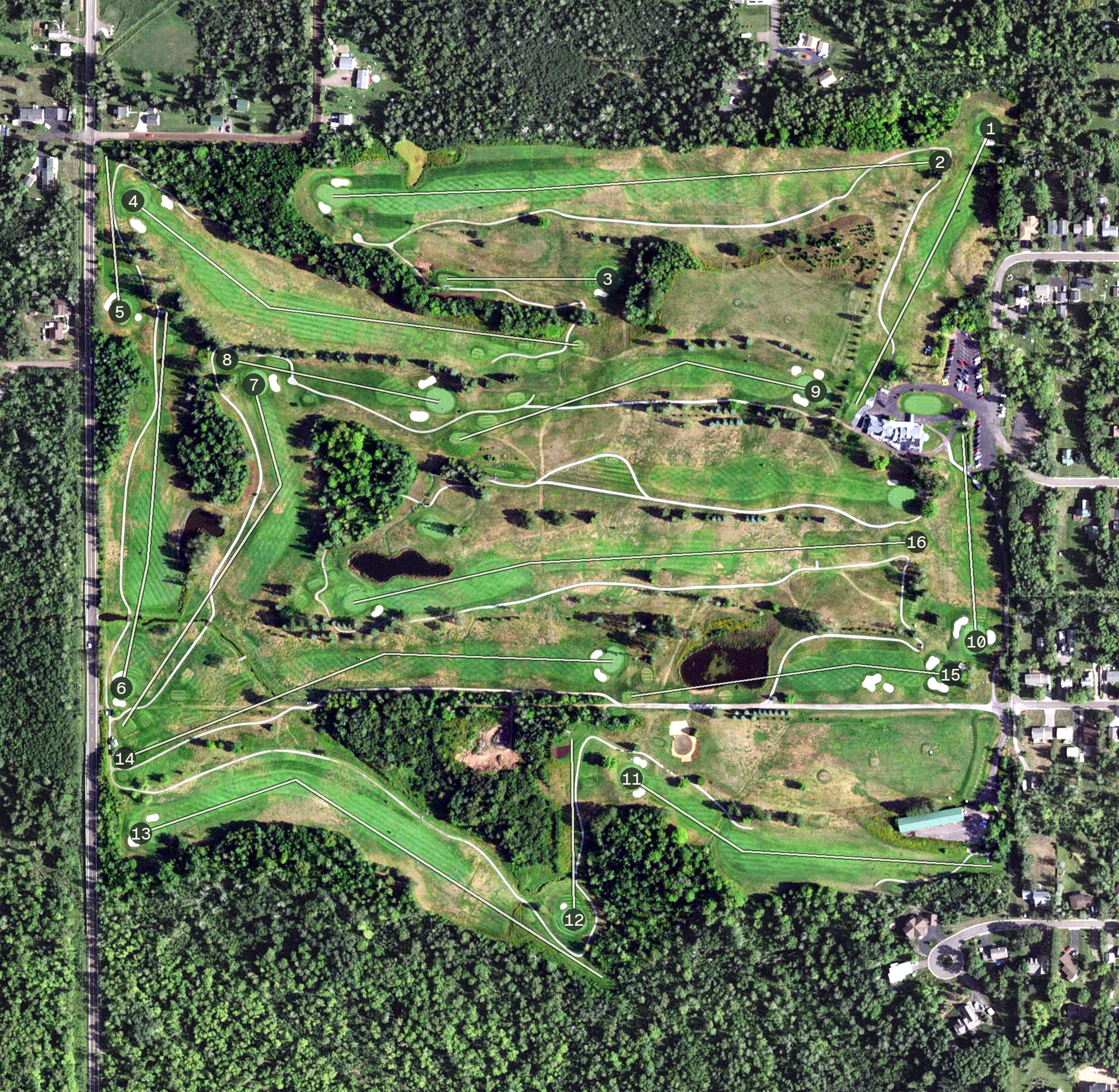 Aerial view of Ridgeview Country Club, MN