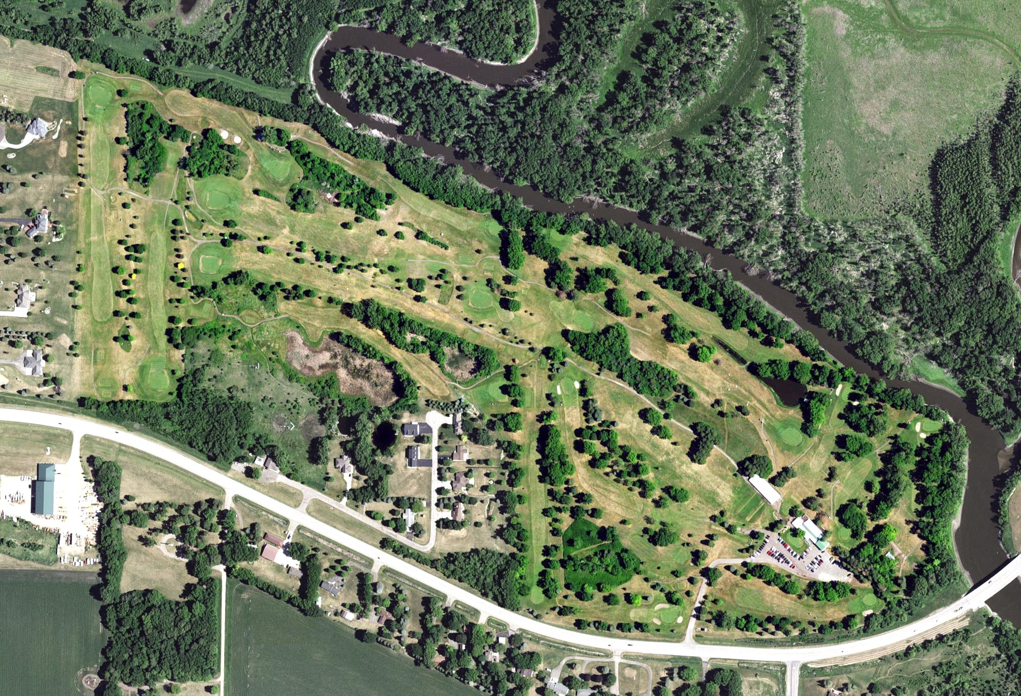 Aerial view of Rivercrest Golf, MN