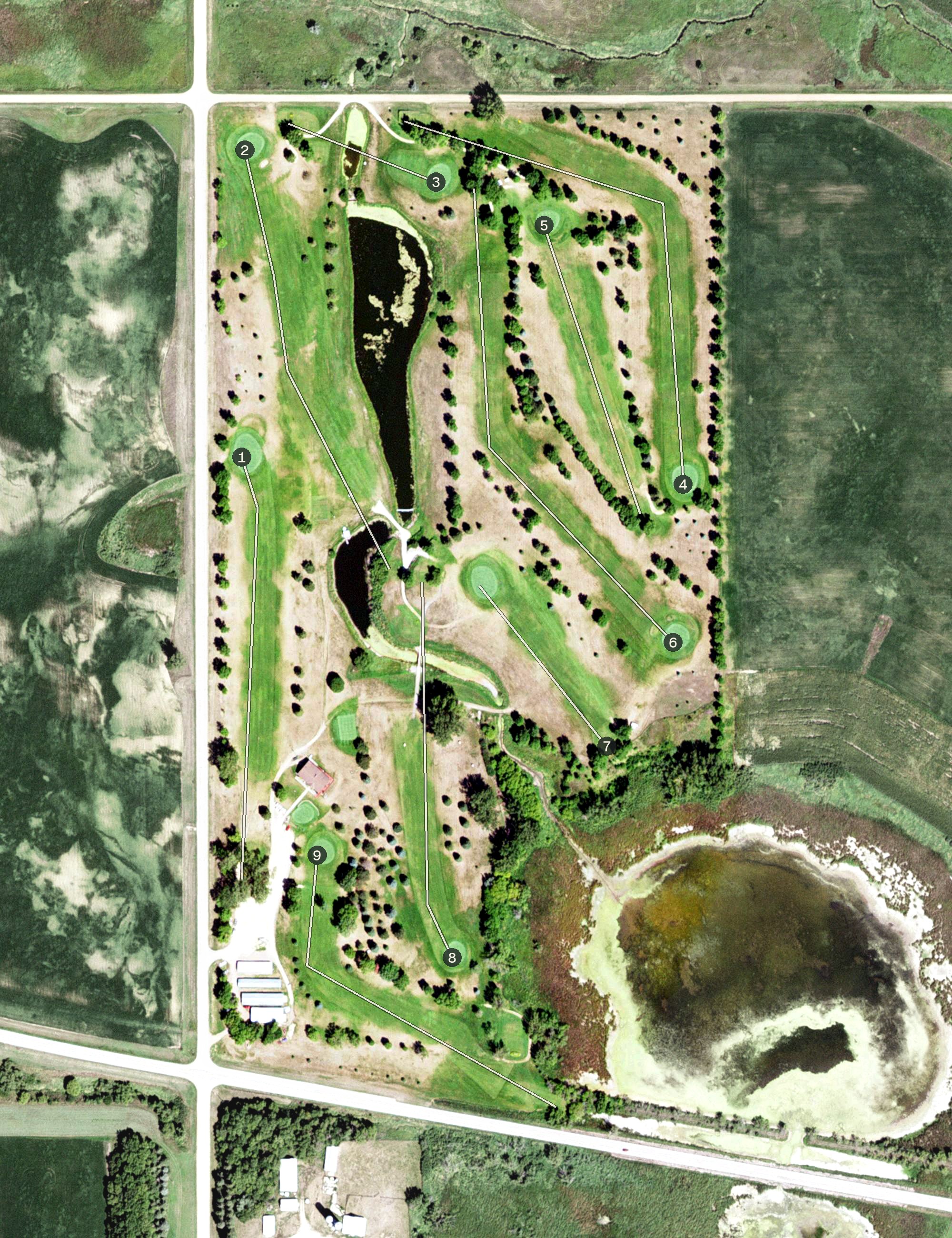 Aerial view of Rolling Hills Golf Club, MN