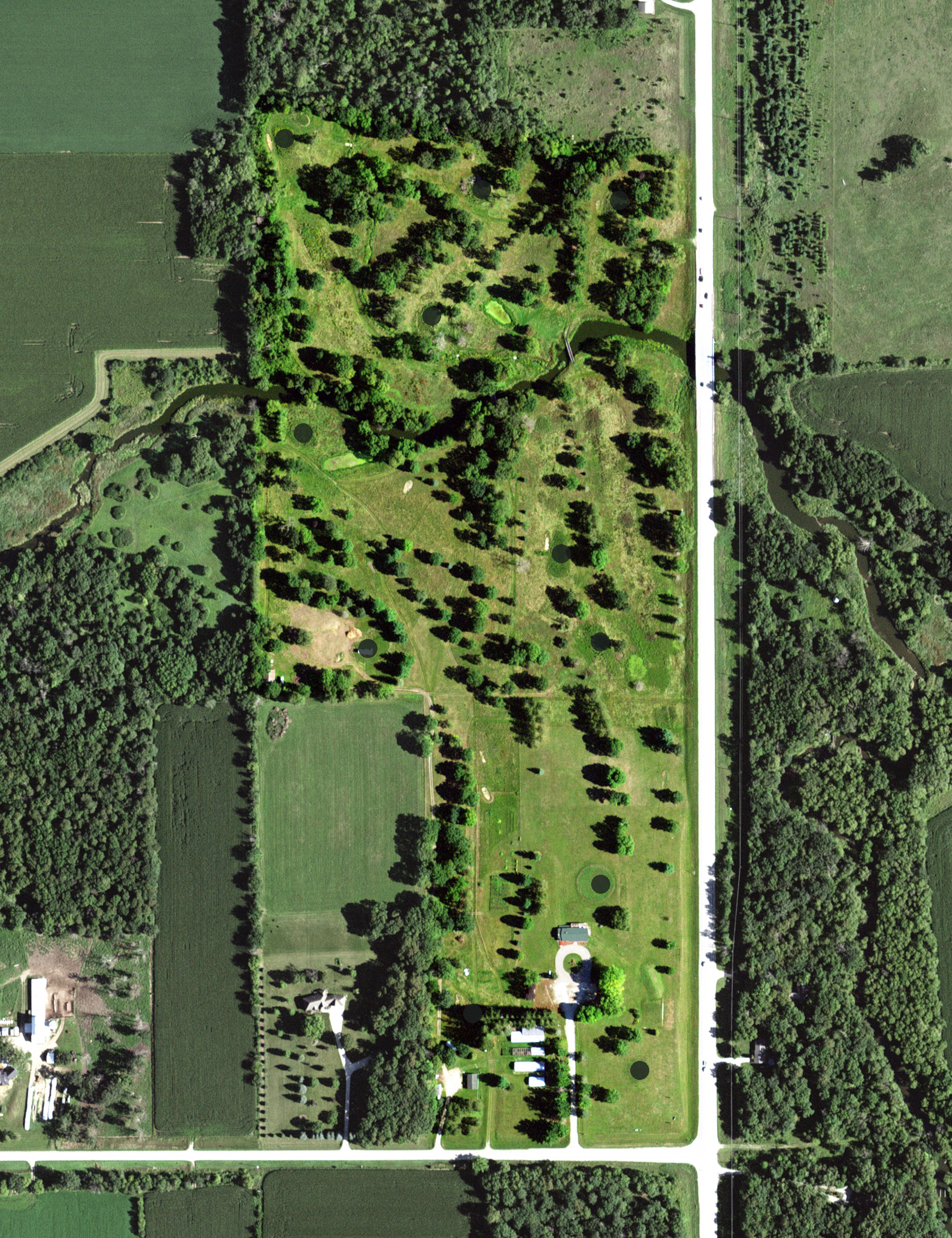 Aerial view of Root River Country Club, MN