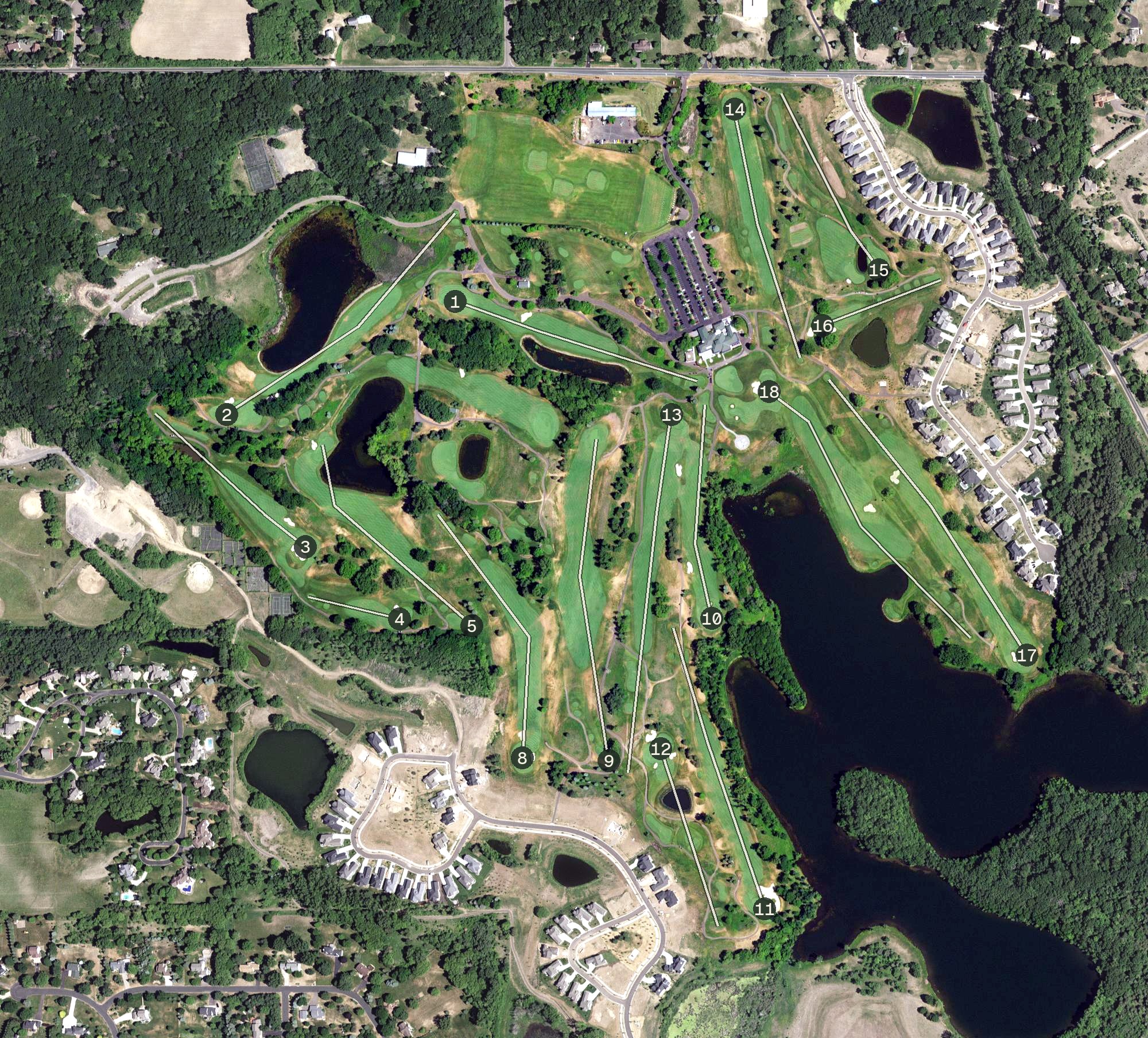 Aerial view of Royal Golf Club, MN