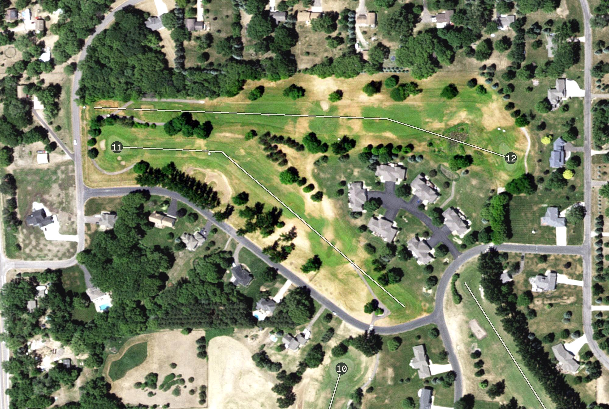 Aerial view of Rum River Hills Golf Club, MN
