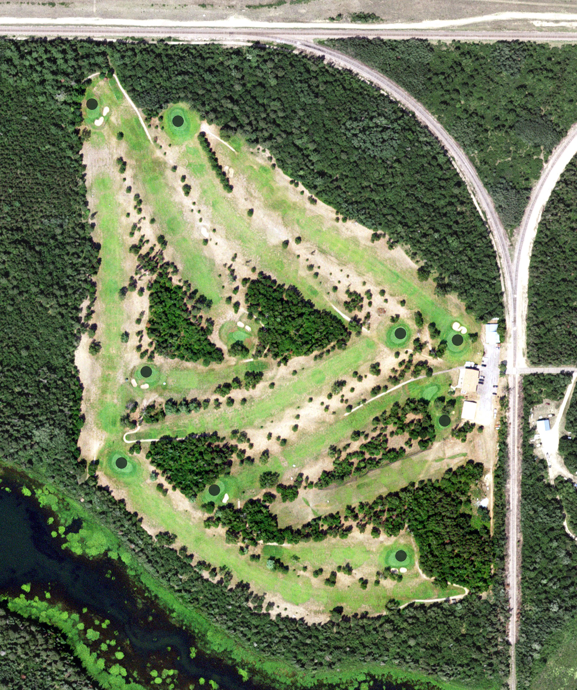 Aerial view of Sandtrap Golf Course, MN