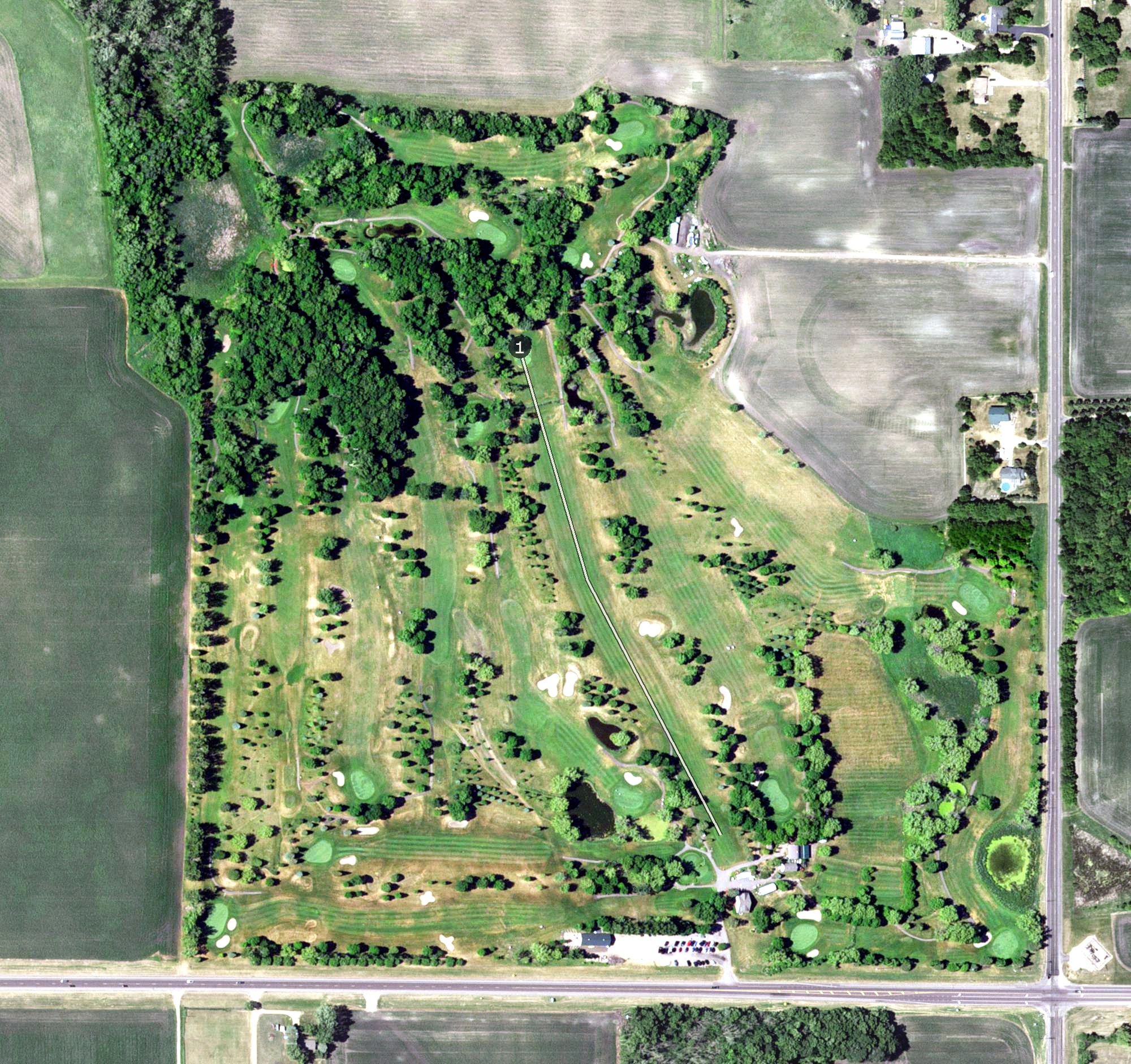 Aerial view of Shadowbrooke Golf Course, MN