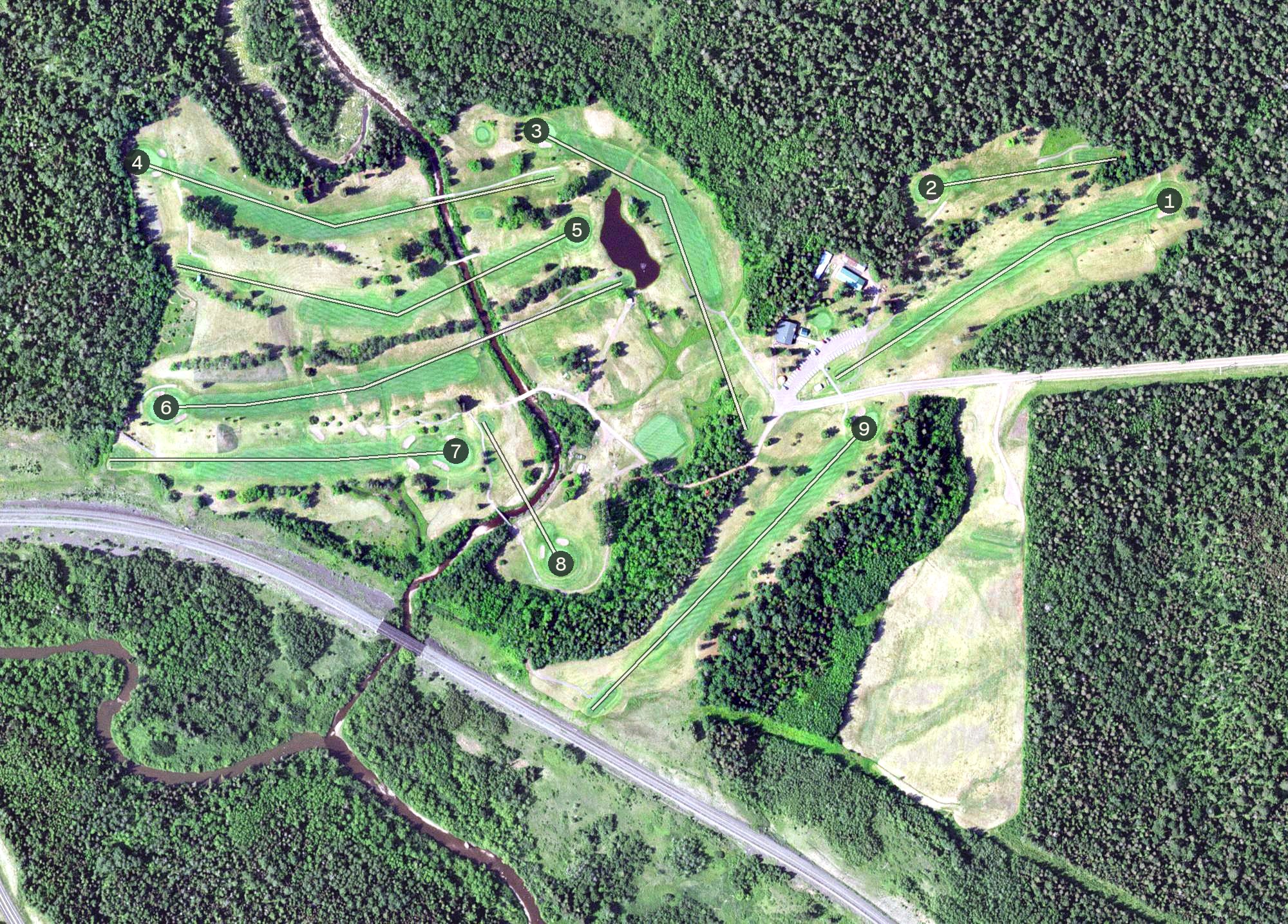 Aerial view of Silver Bay Golf Course, MN