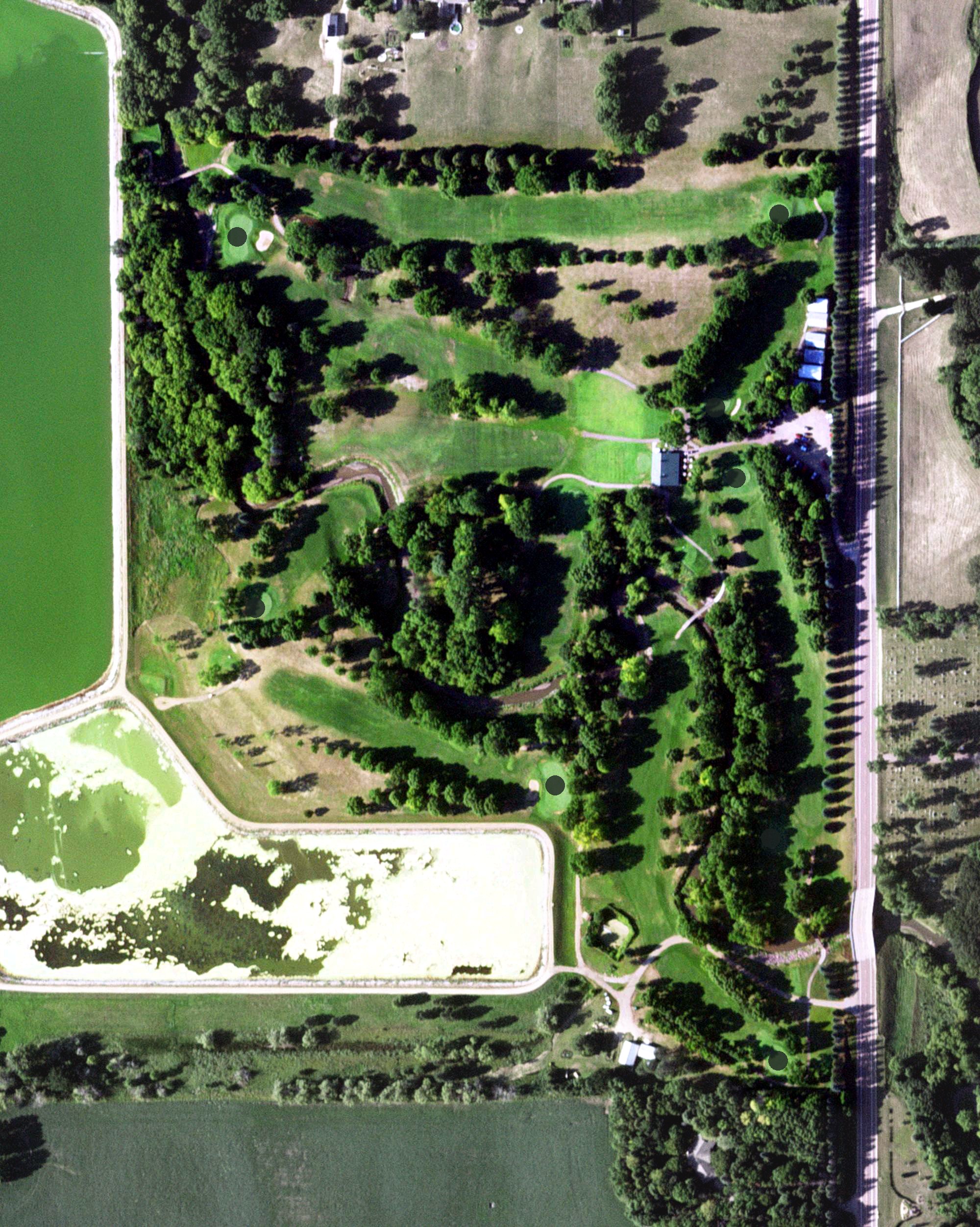 Aerial view of Slayton Country Club, MN