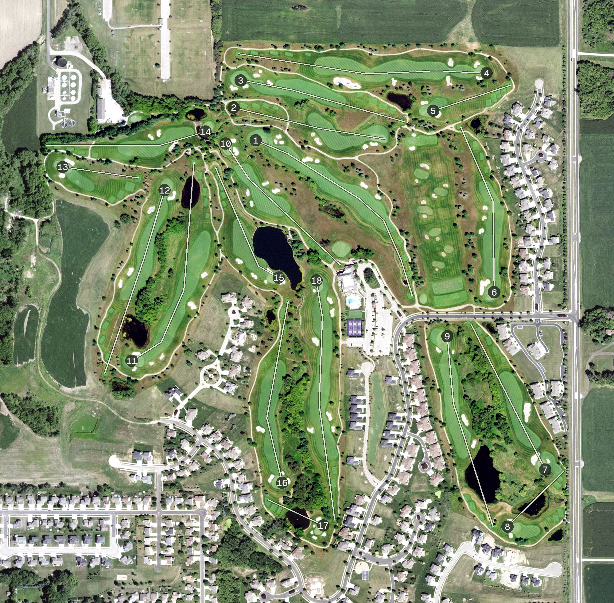 Aerial view of Somerby Golf Club, MN