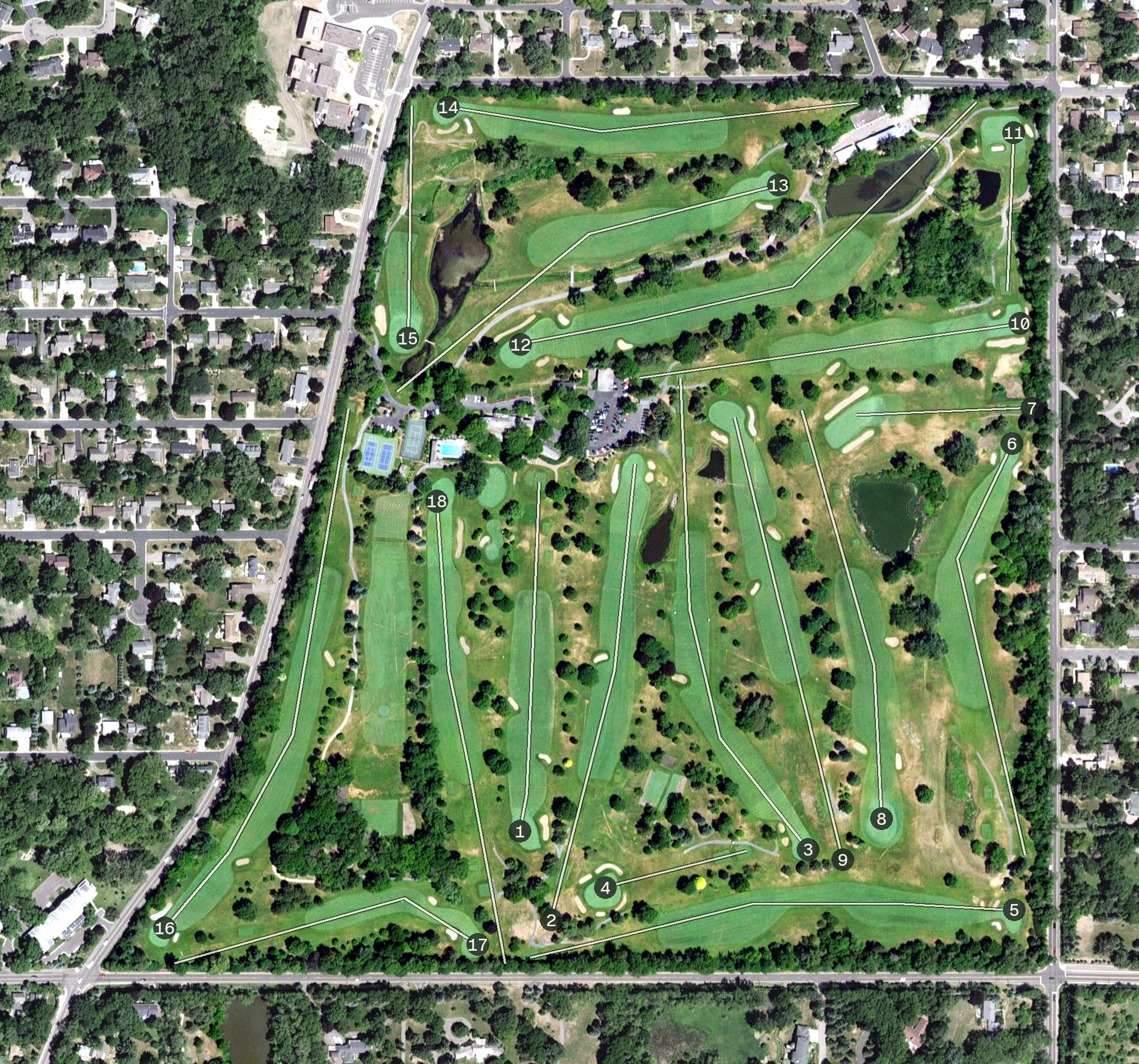 Aerial view of Somerset Country Club, MN