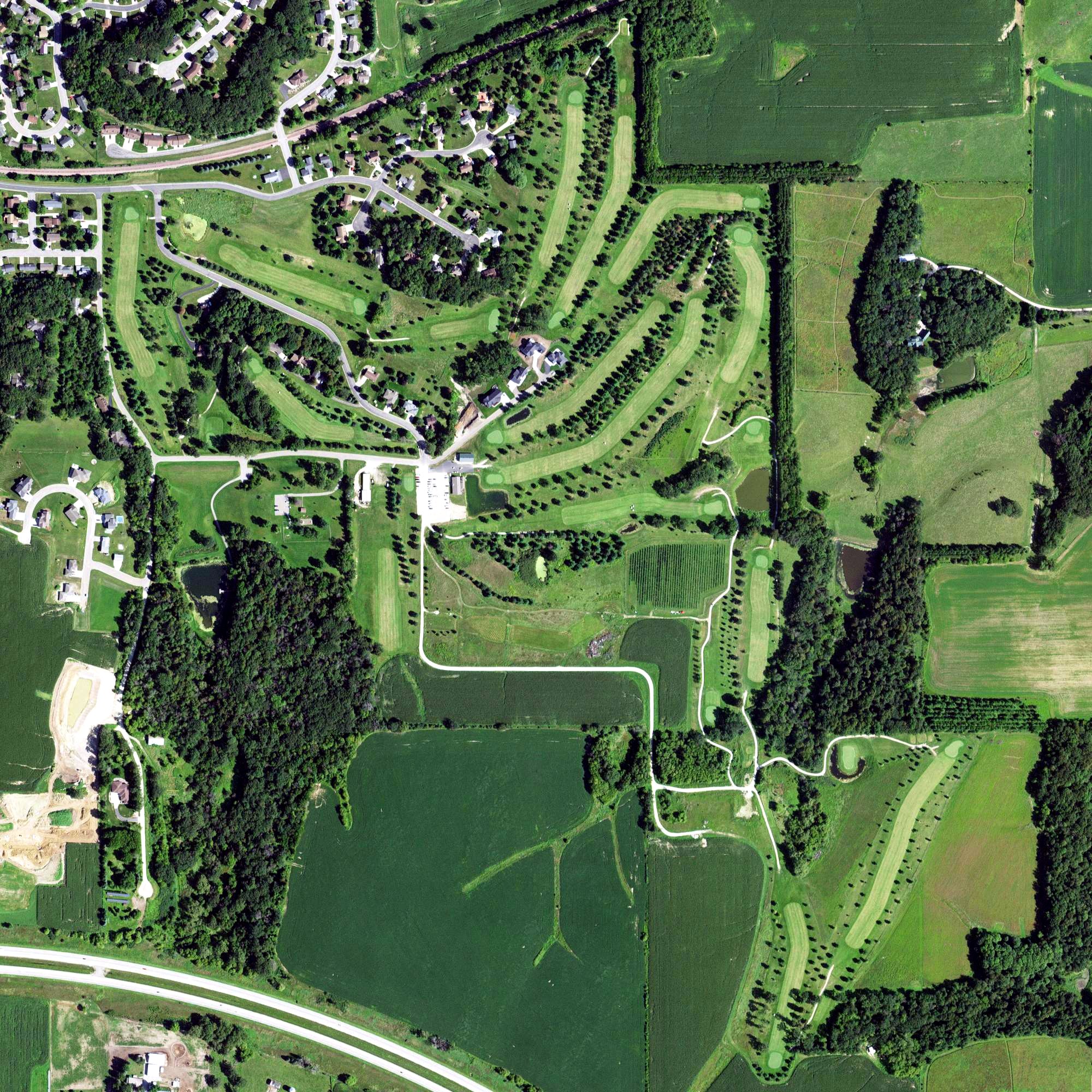 Aerial view of St. Charles Golf Club, MN