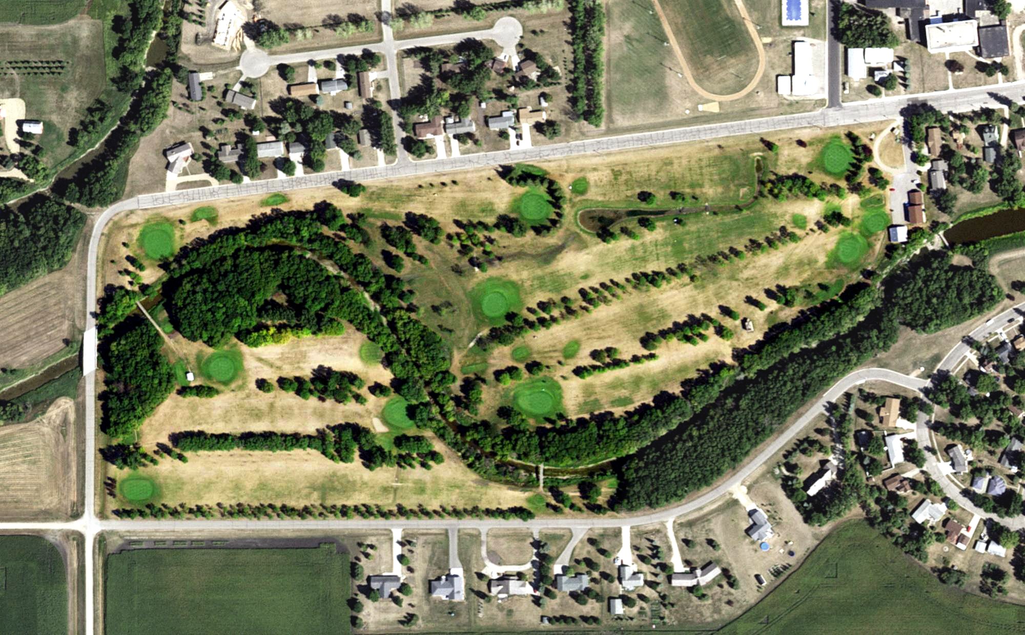 Aerial view of Stephen Golf Course, MN