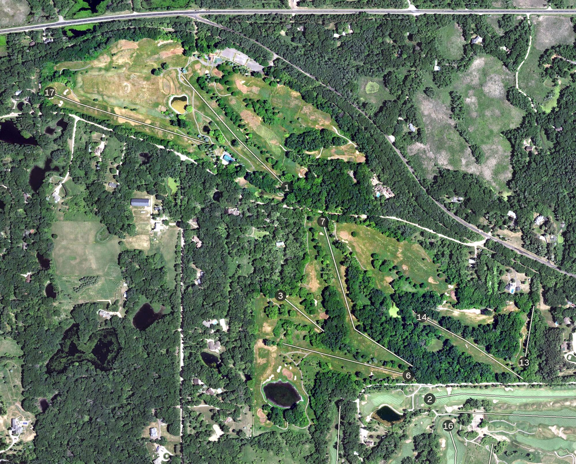 Aerial view of Stillwater Oaks Golf Course, MN