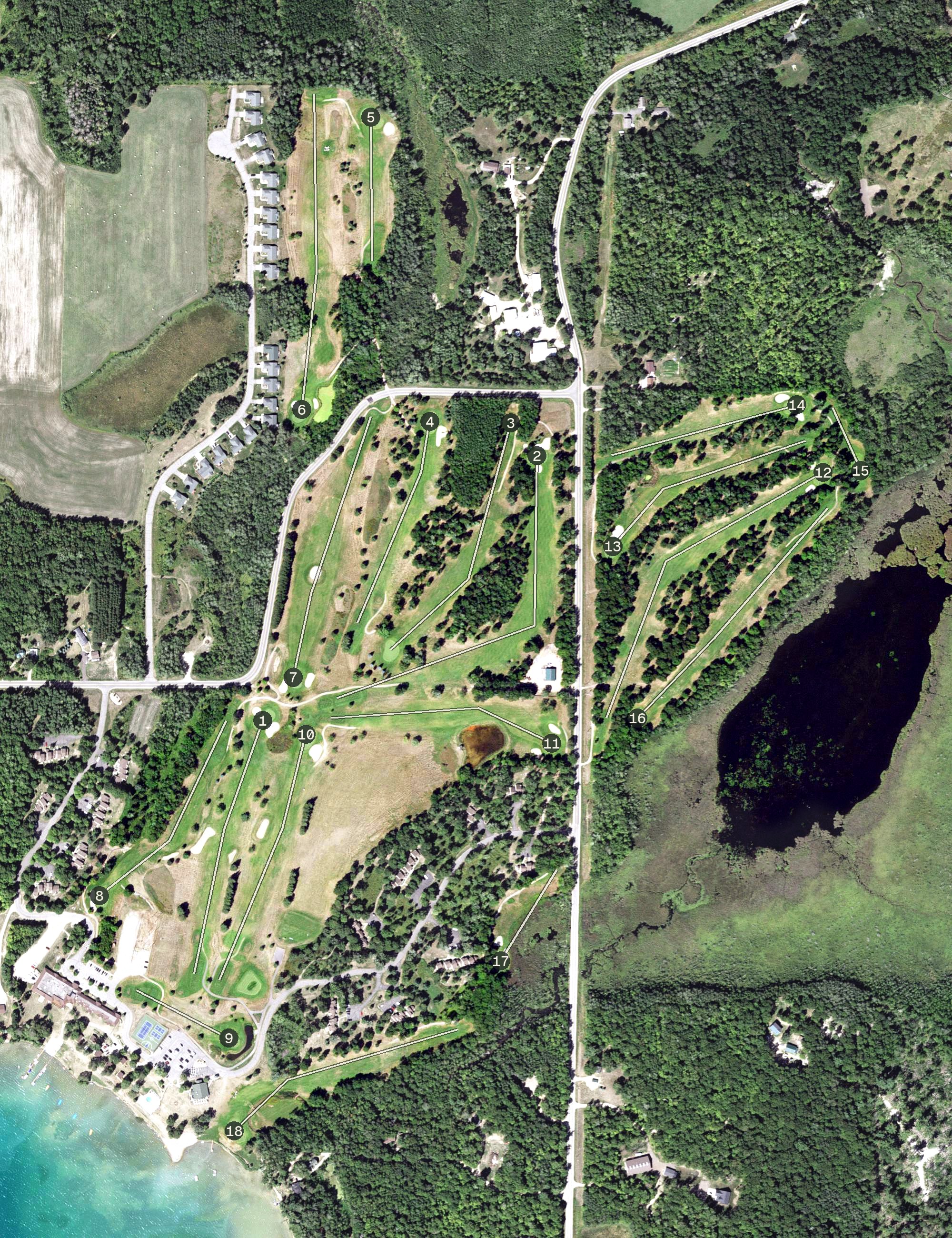 Aerial view of Sugarbrooke Golf Course, MN