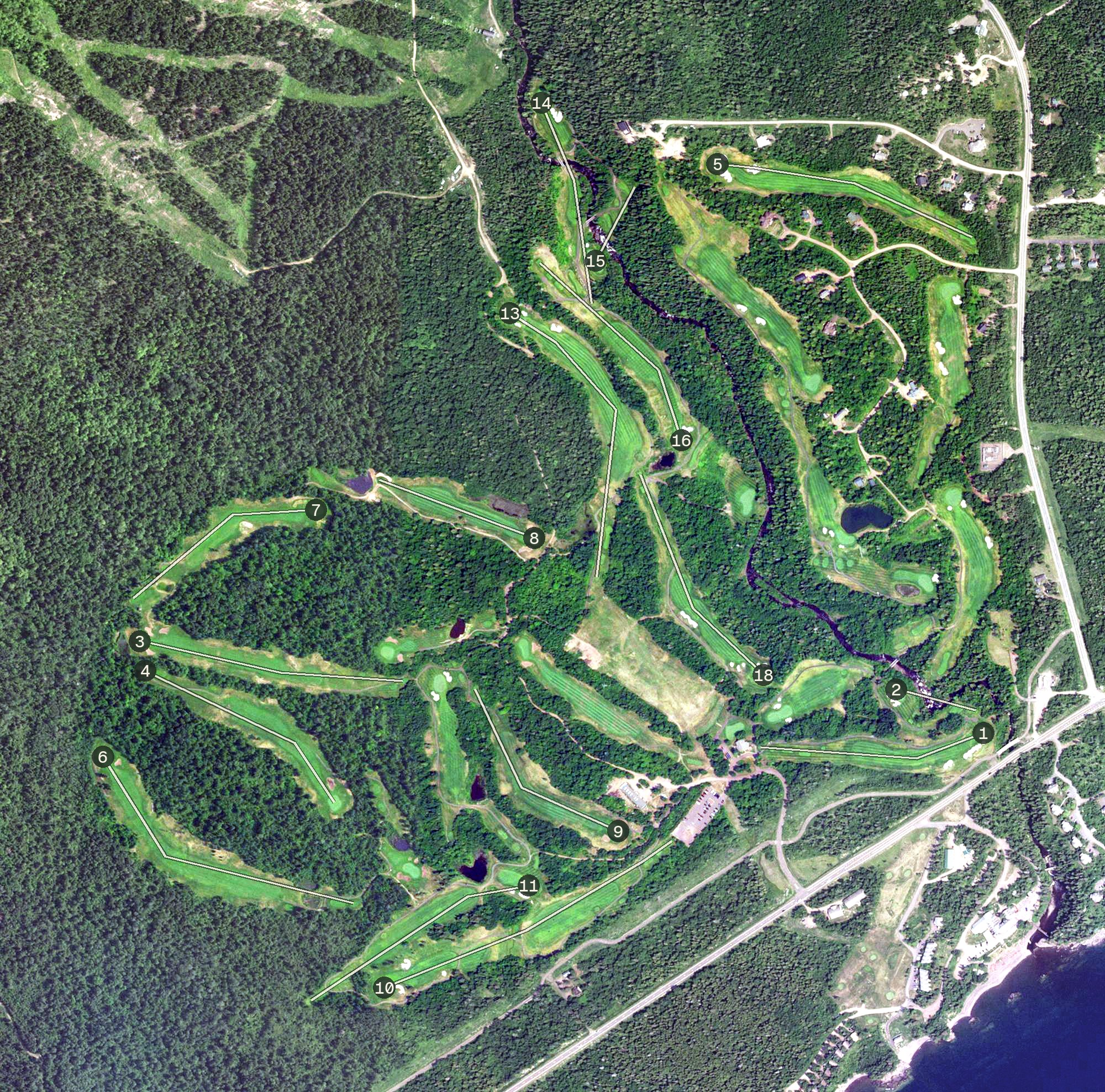 Aerial view of Superior National at Lutsen-Golf Course, MN