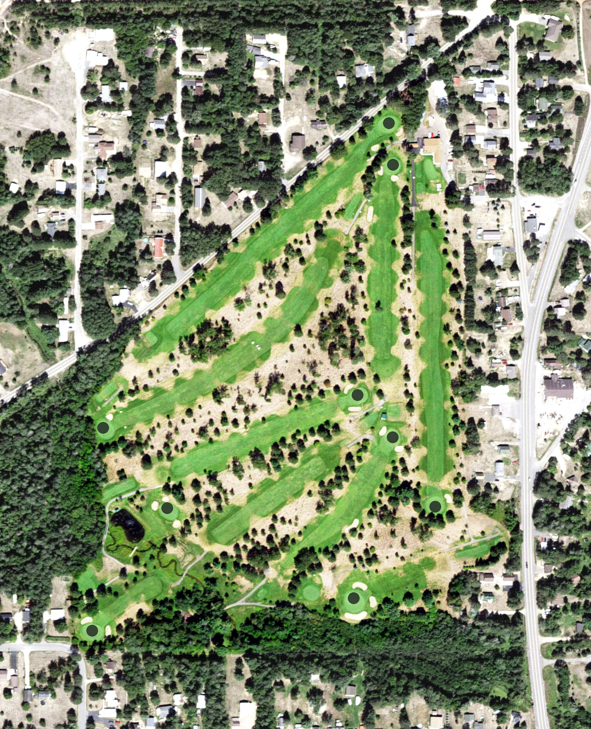 Aerial view of Swan Lake Country Club, MN