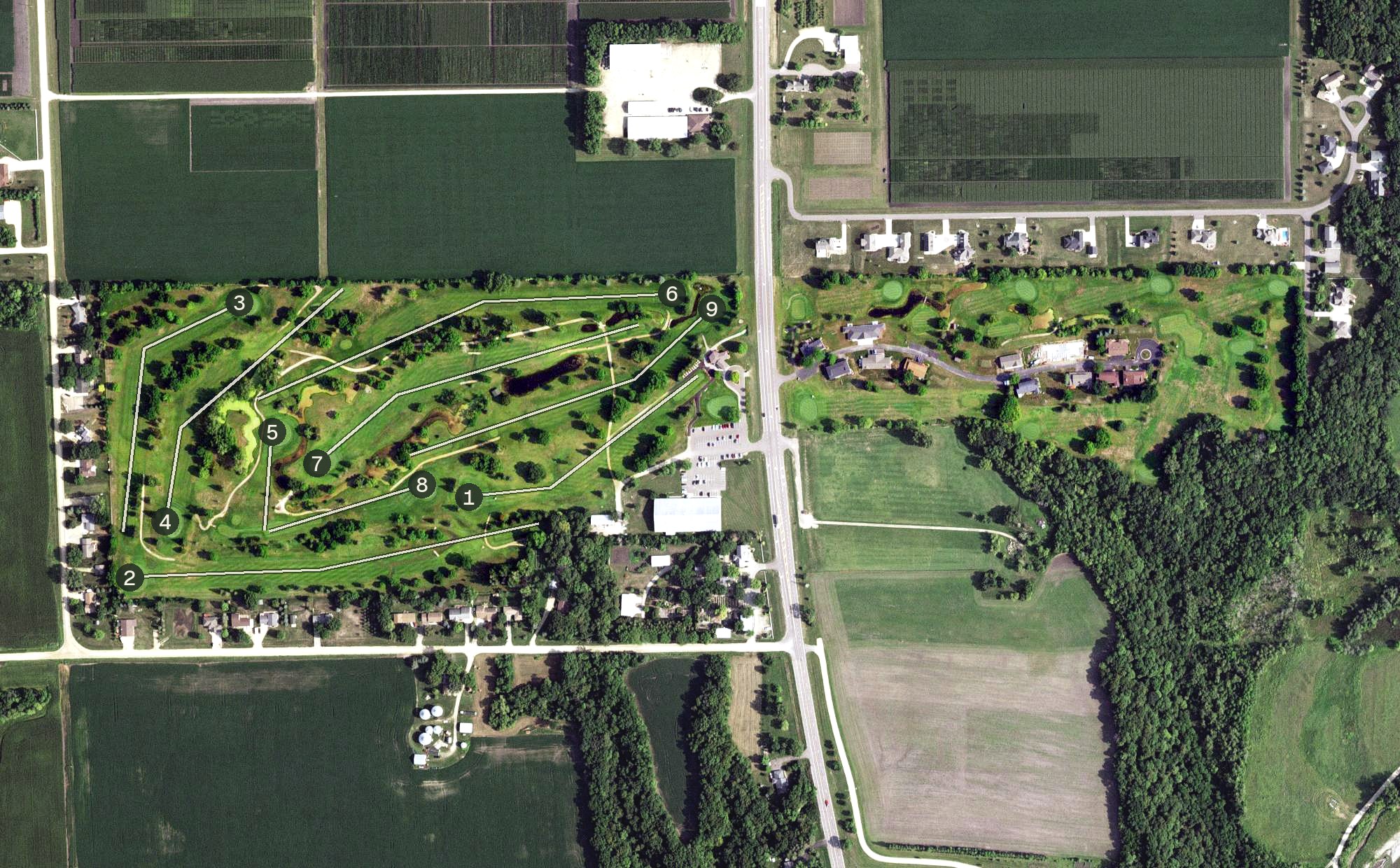 Aerial view of Terrace View Golf Course, MN