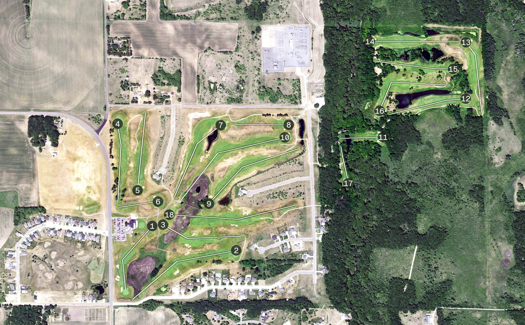 Aerial view of Territory Golf Club, MN