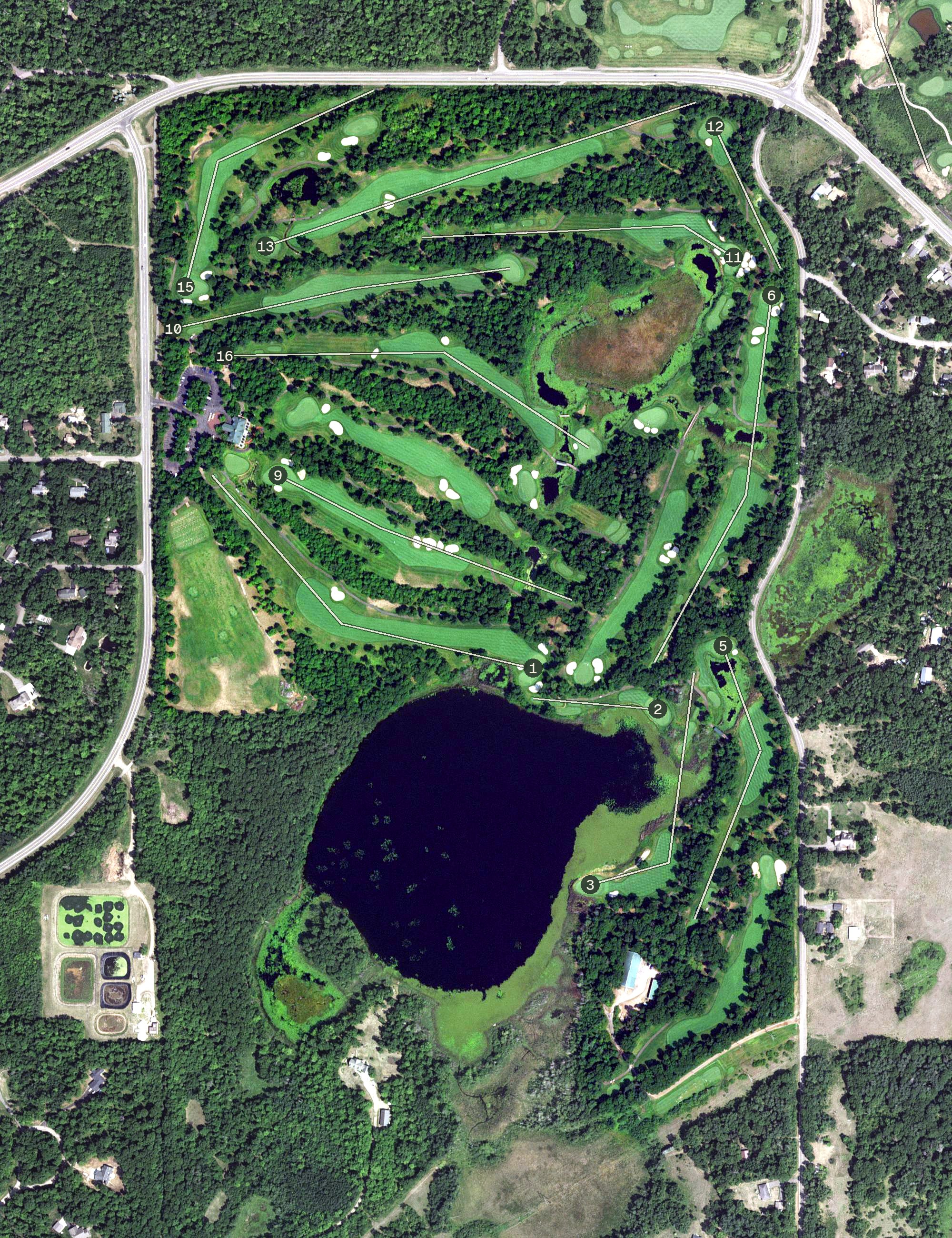 Aerial view of The Classic at Madden's, MN