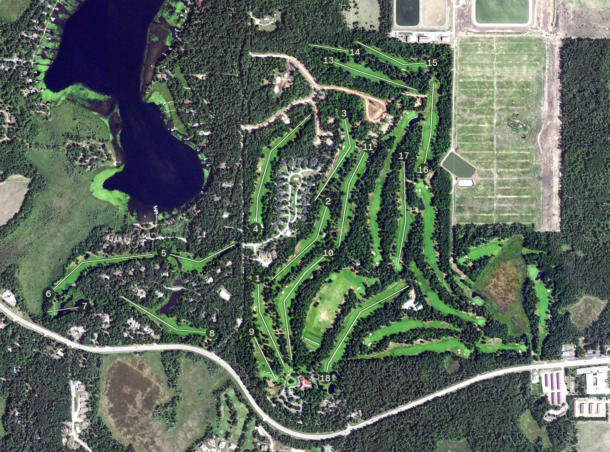 Aerial view of The Pines, MN