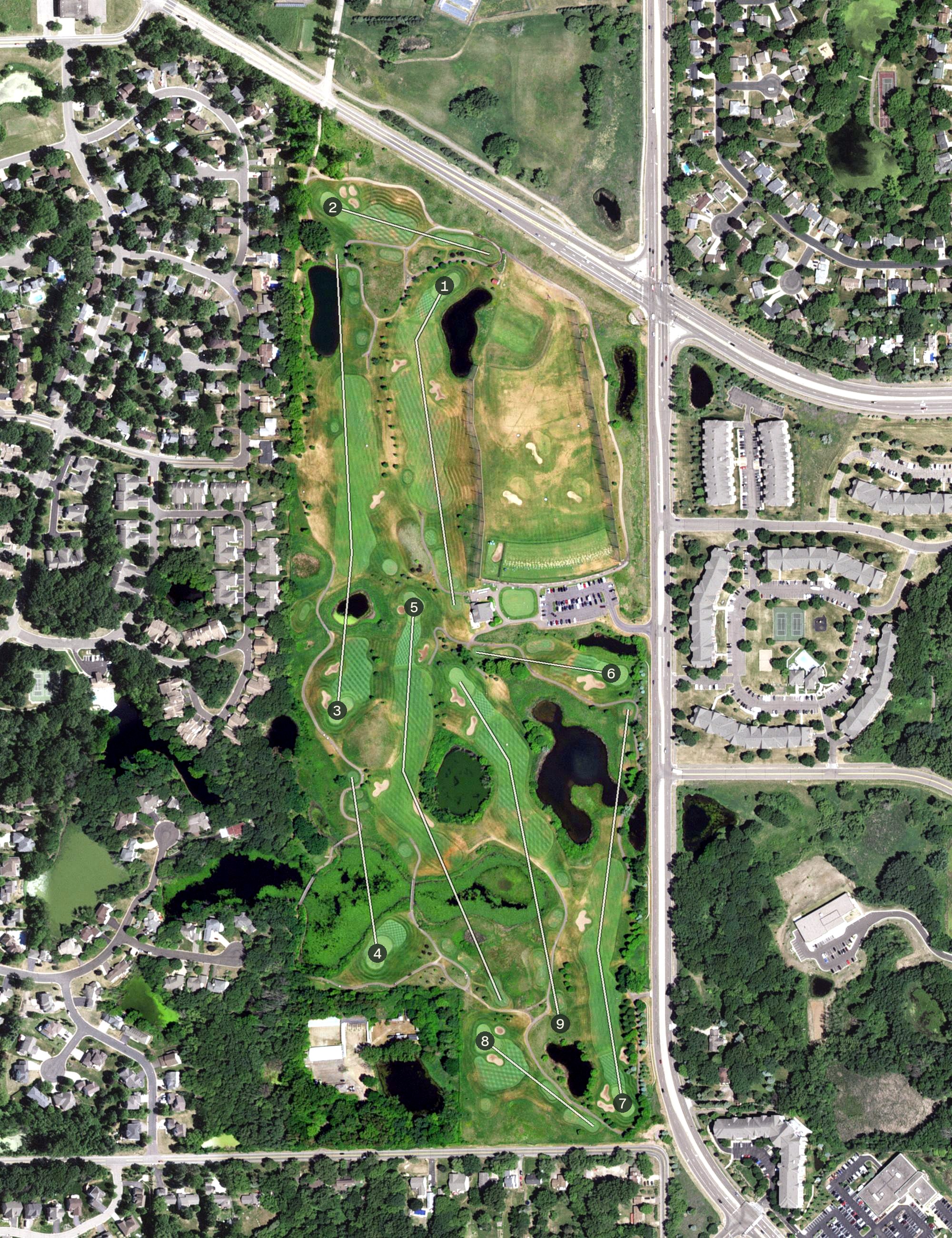 Aerial view of The Ponds at Battle Creek, MN