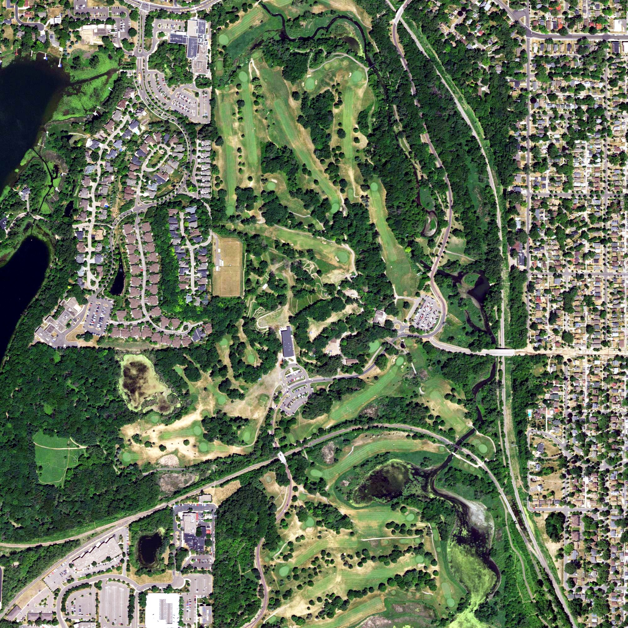 Aerial view of Theodore Wirth Golf Course, MN