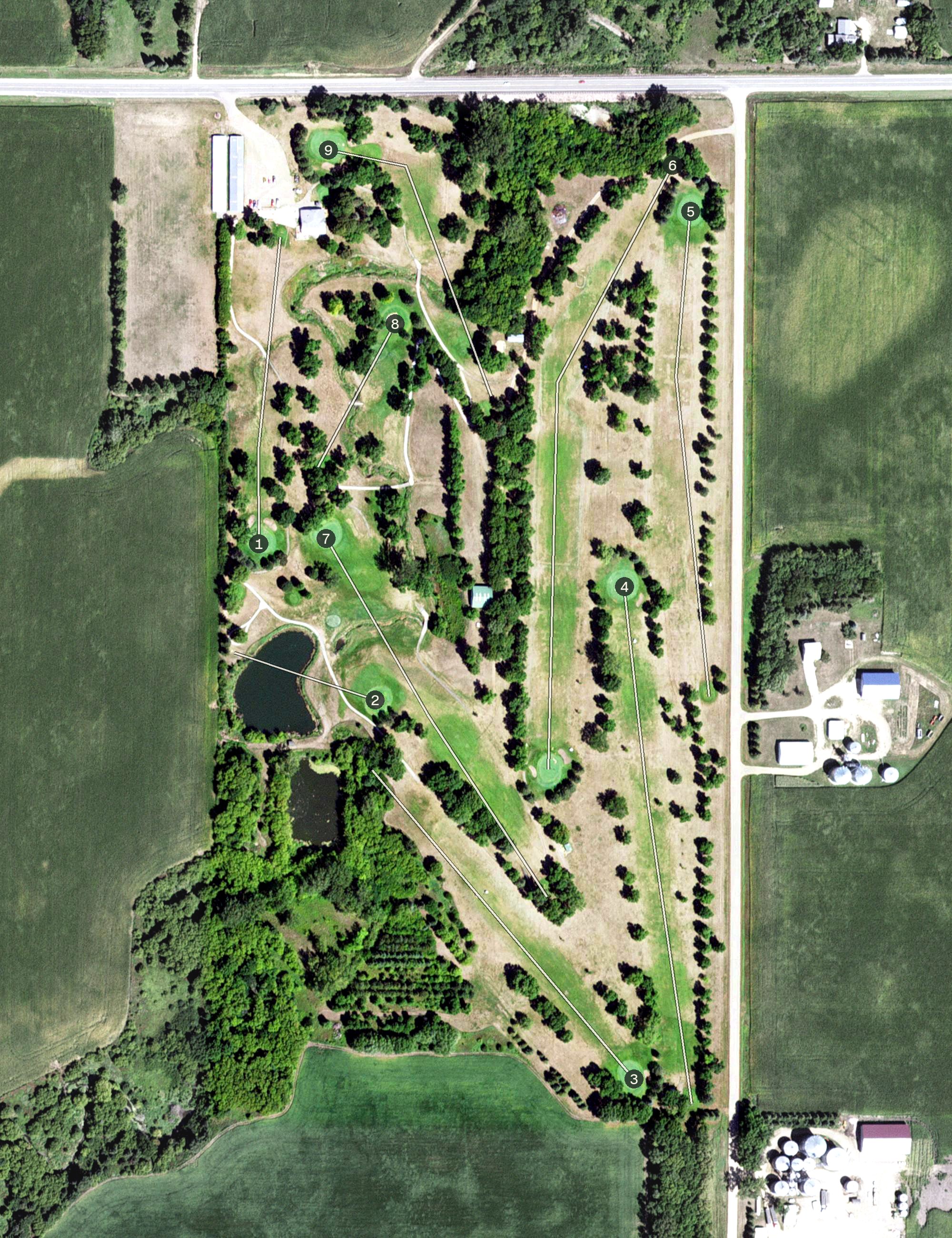 Aerial view of Tracy Country Club, MN