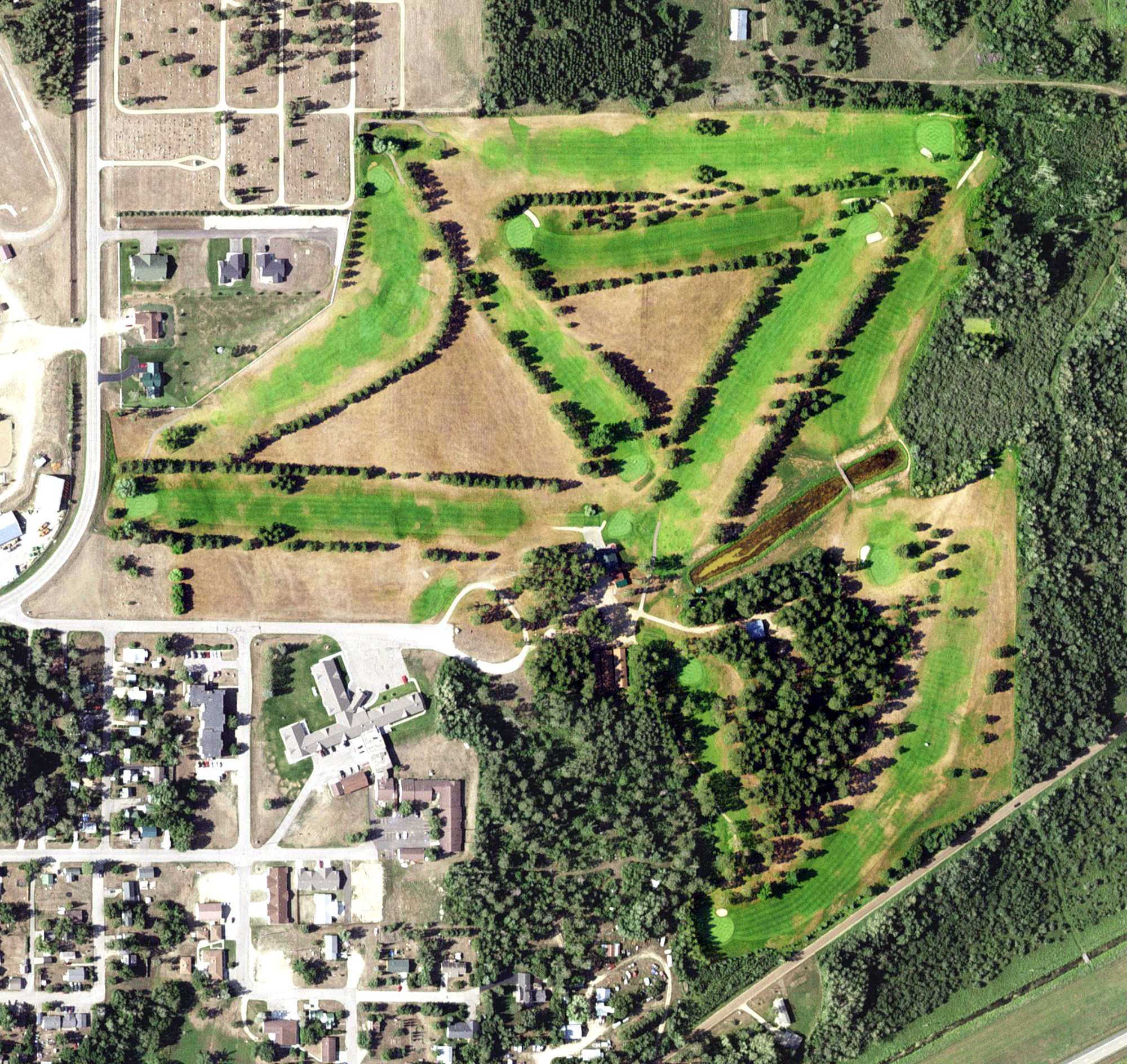 Aerial view of Twin Pines Golf Course, MN