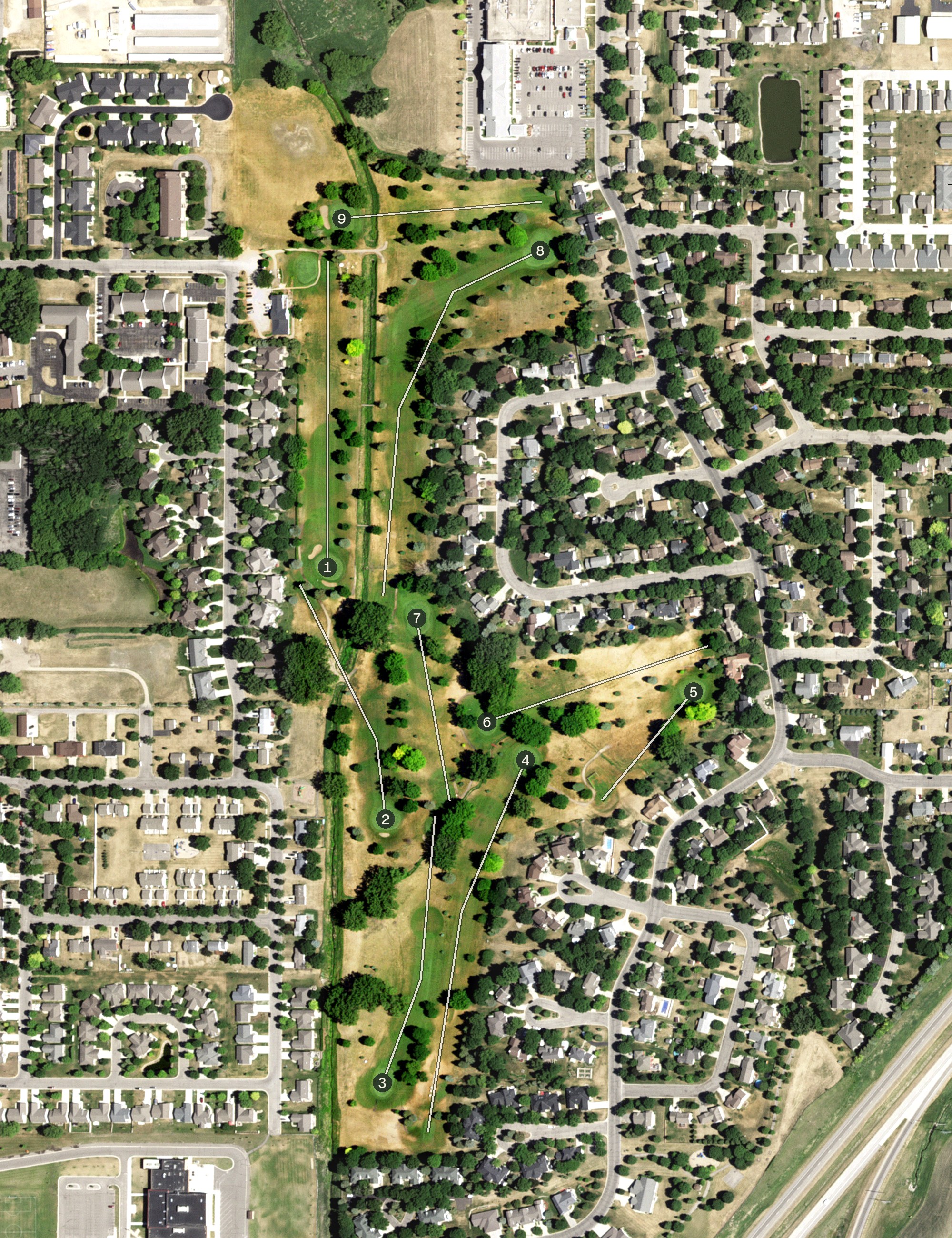 Aerial view of Valley Golf Course, MN