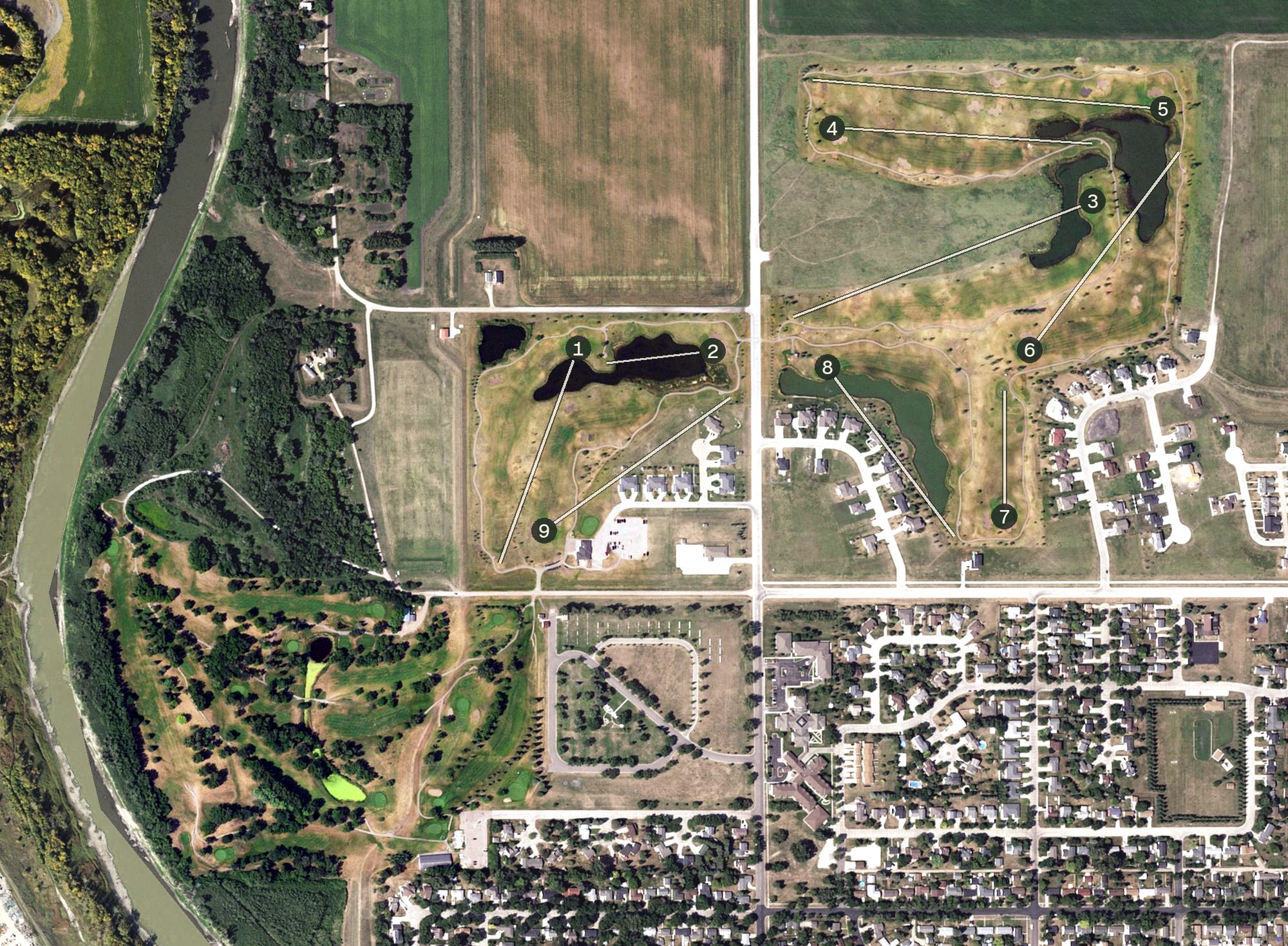Aerial view of Valley Golf Course, MN