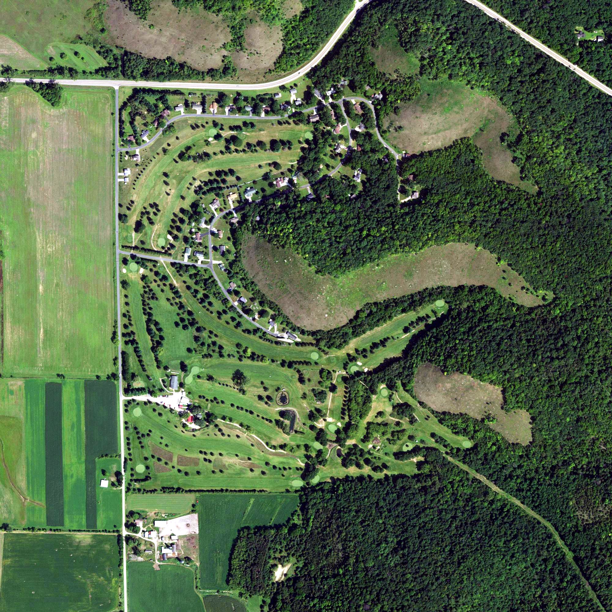 Aerial view of Valley High Golf Course, MN