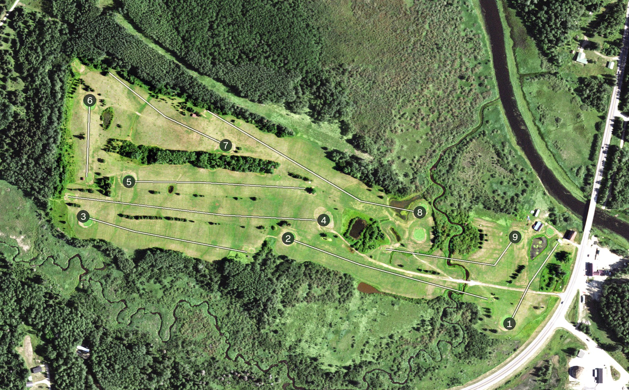 Aerial view of Vermilion River Greens, MN