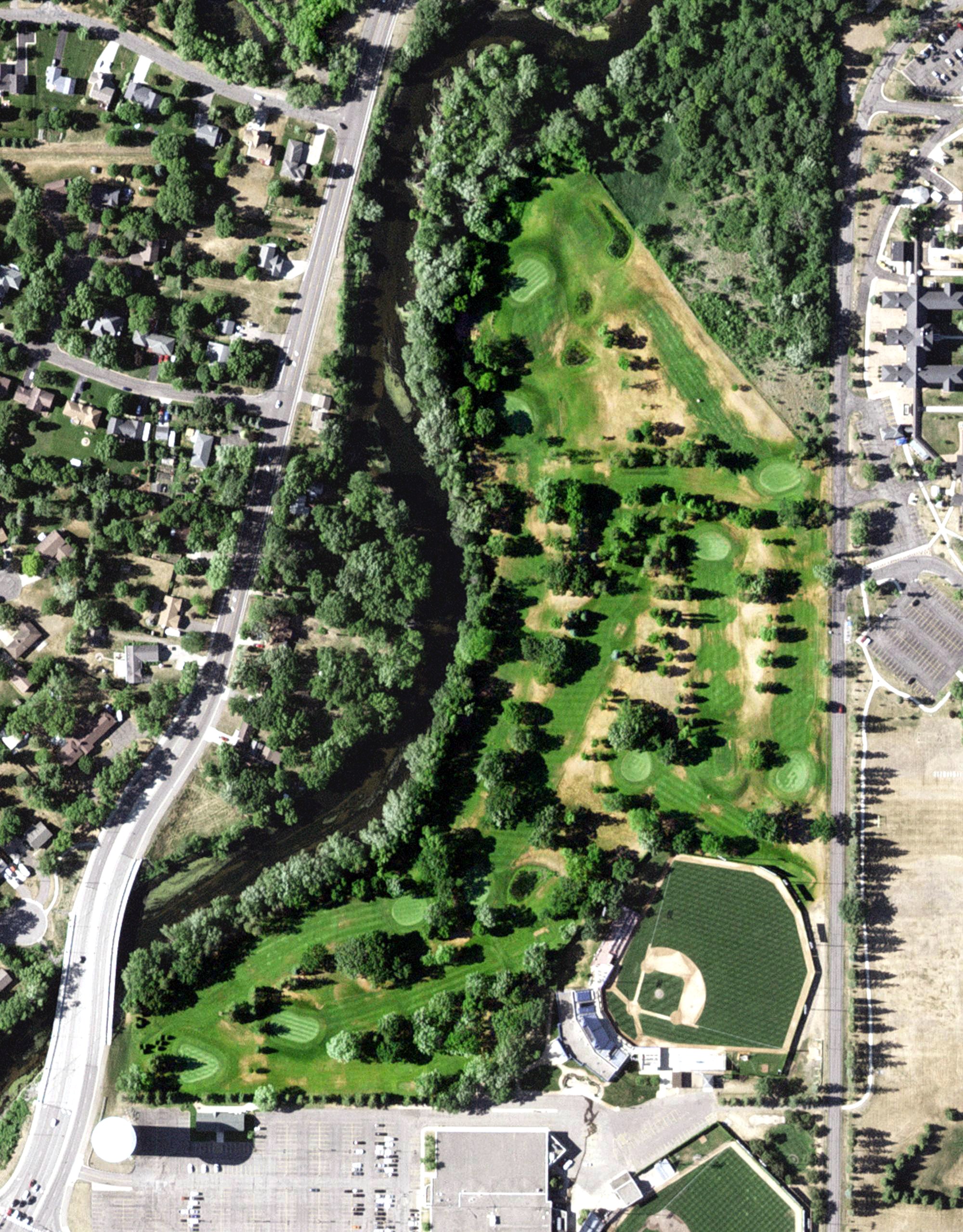 Aerial view of Veterans Golf Course, MN