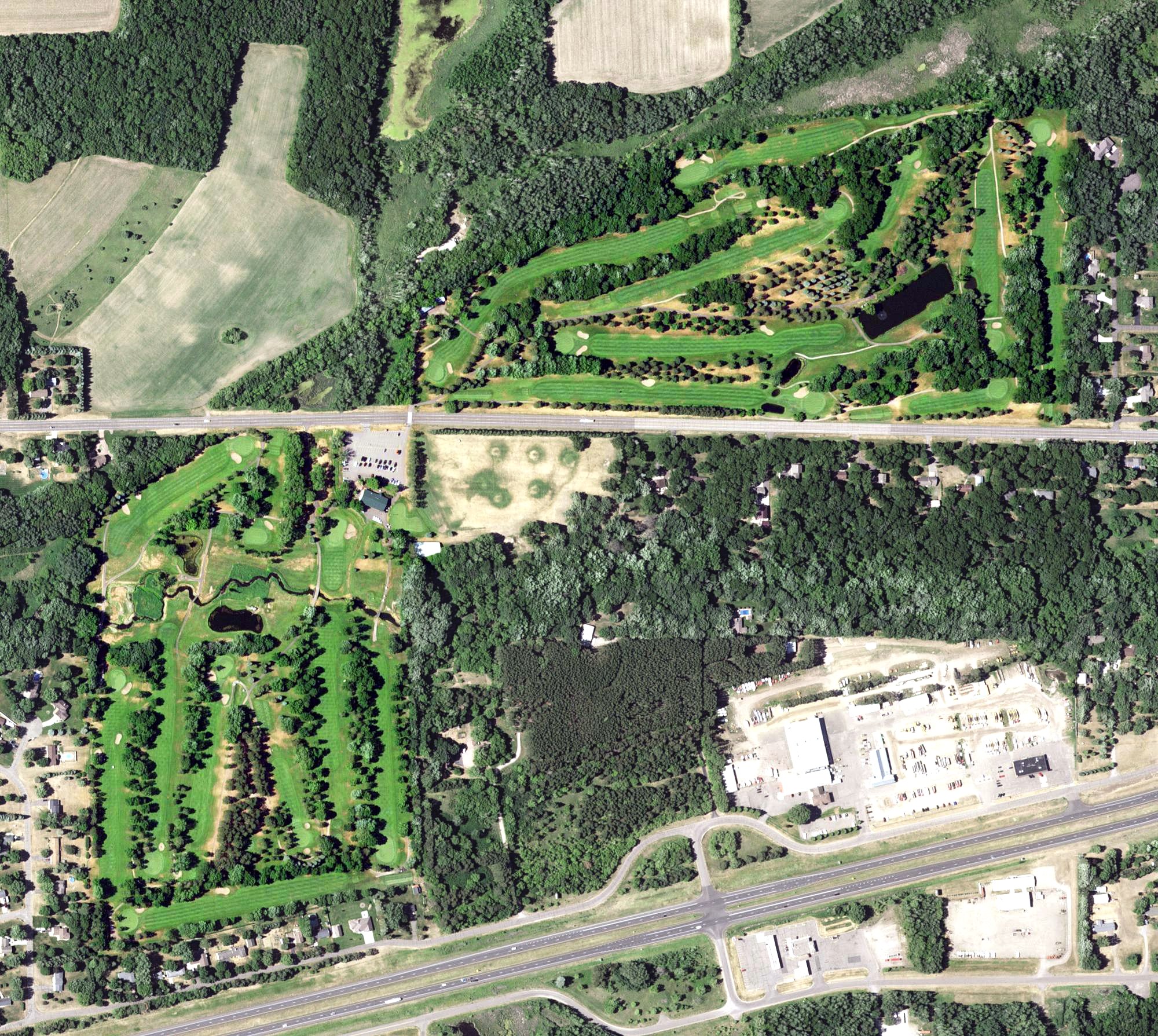 Aerial view of Wapicada Golf Club, MN