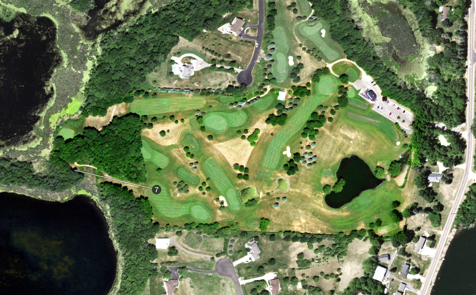 Aerial view of Water's Edge Golf Course, MN