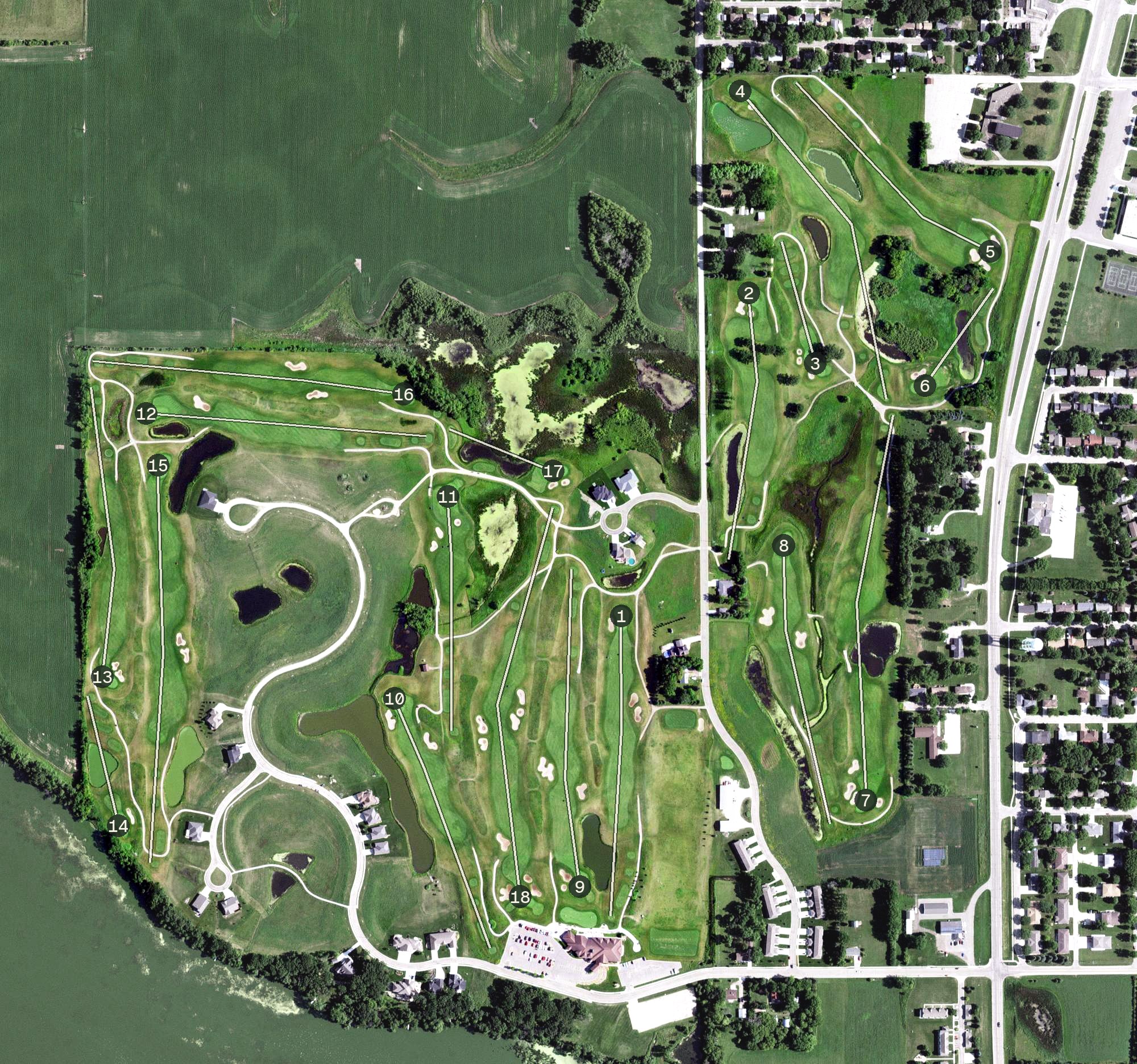 Aerial view of Wedgewood Cove Golf Club, MN