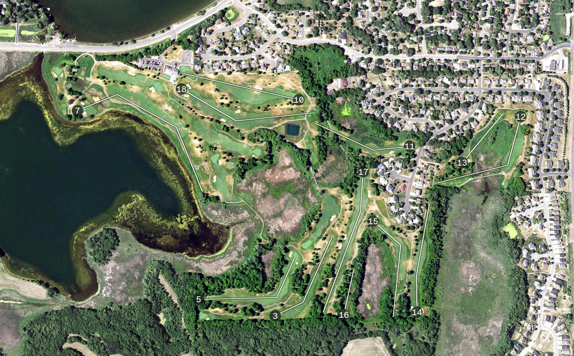 Aerial view of Wild Marsh Golf Club, MN