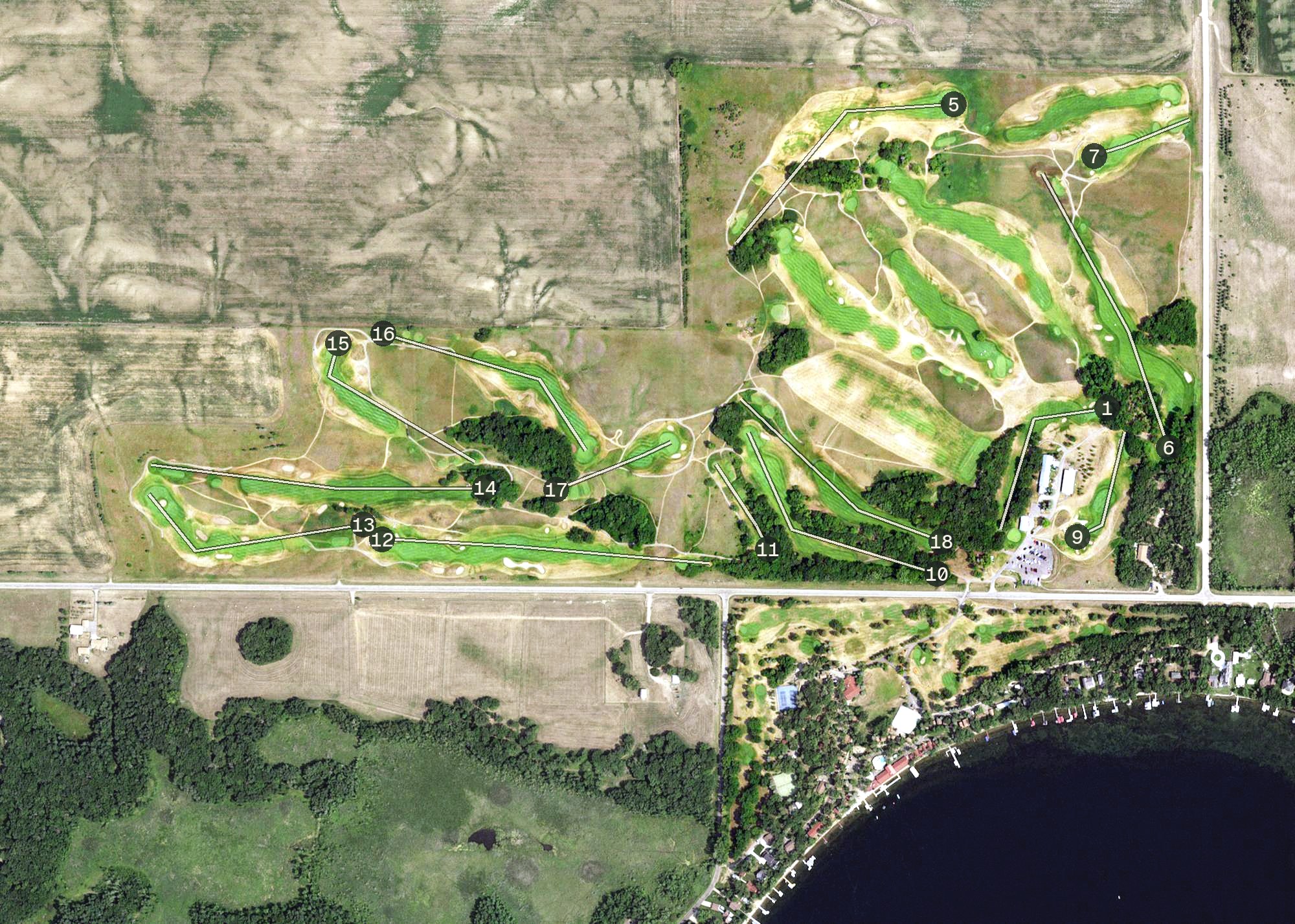 Aerial view of Wildflower GC, MN