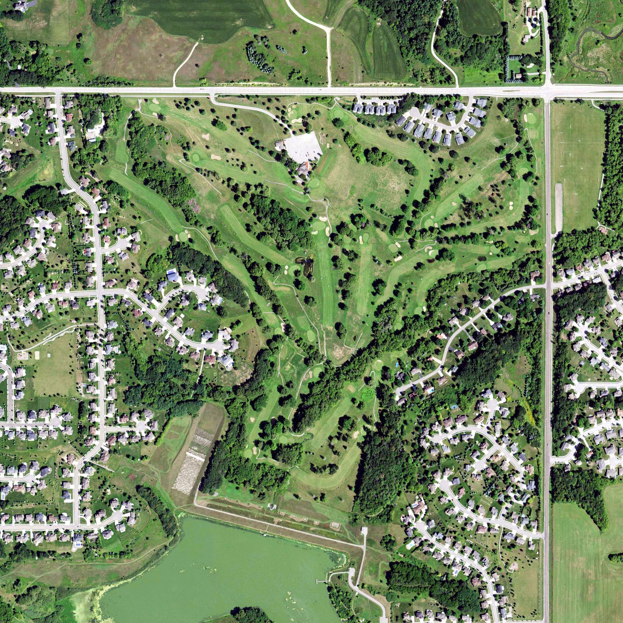 Aerial view of Willow Creek Country Club, MN