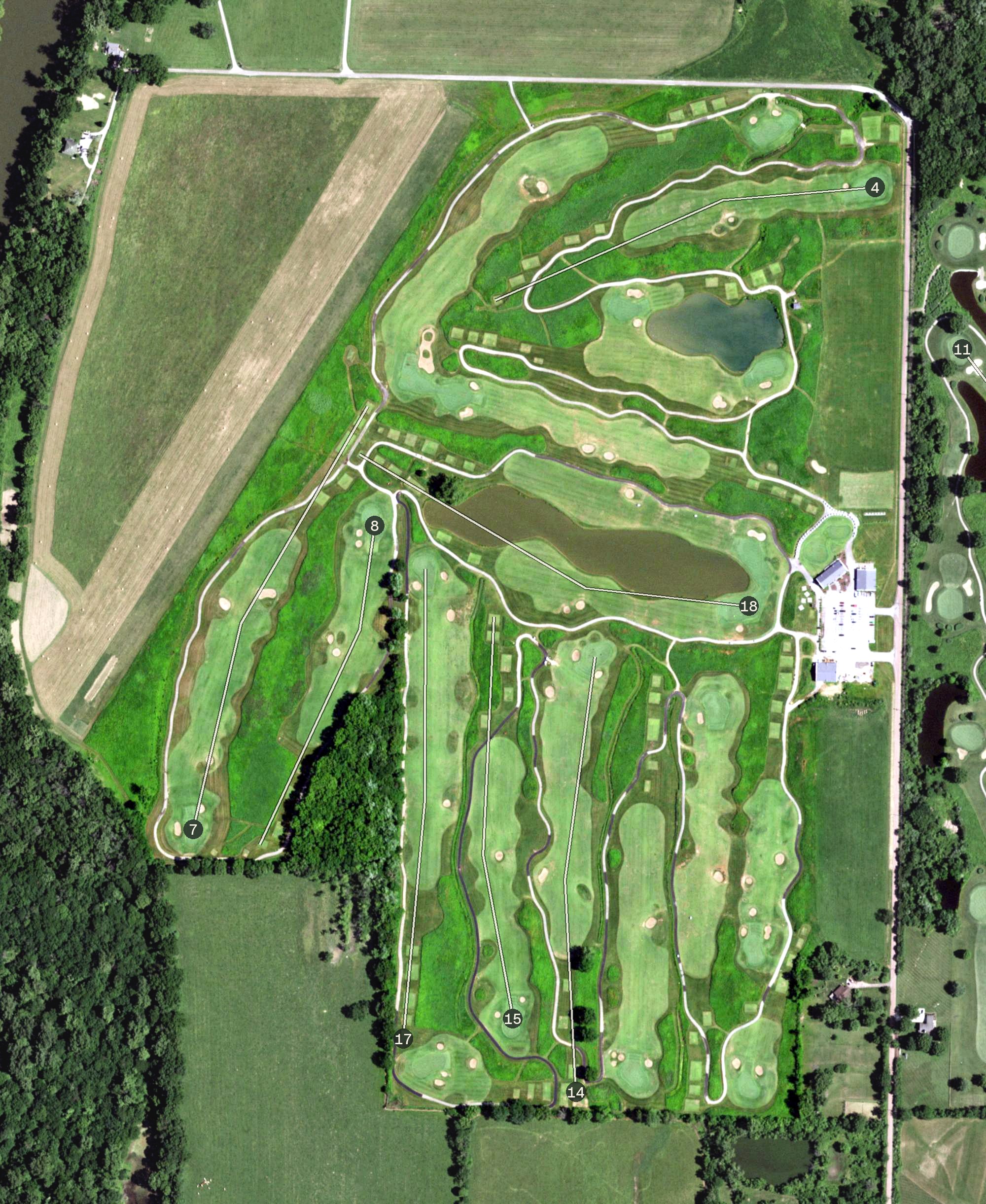 Aerial view of Aberdeen Golf Club, MO