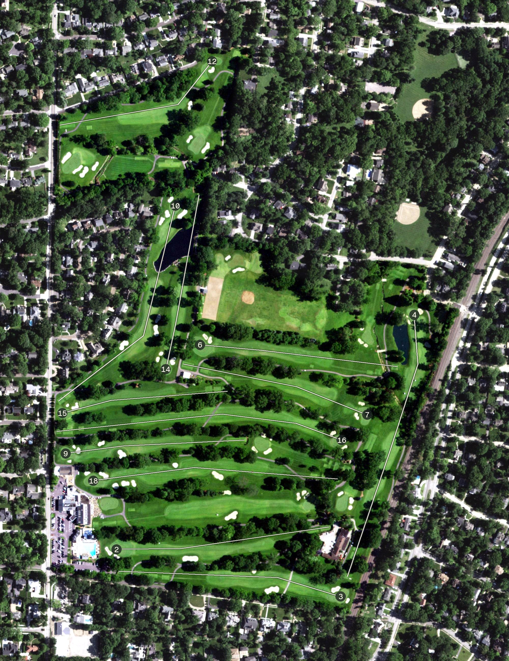 Aerial view of Algonquin Golf Club, MO