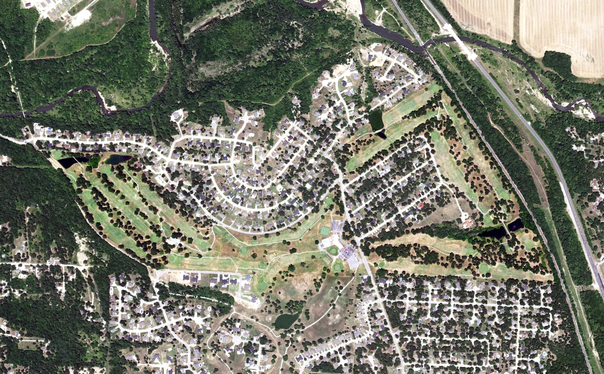 Aerial view of Briarbrook Golf Course, MO