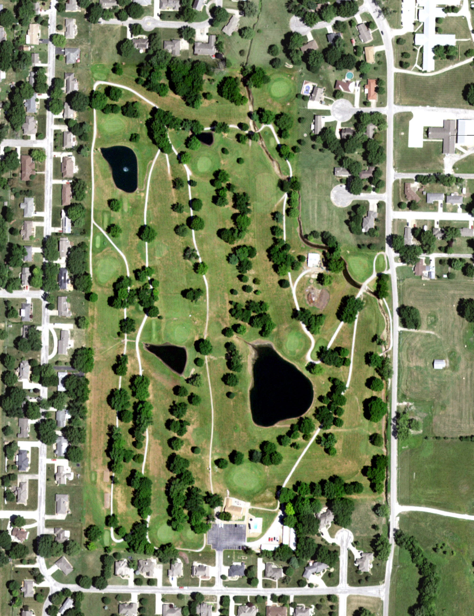 Aerial view of Butler Country Club Golf Course, MO