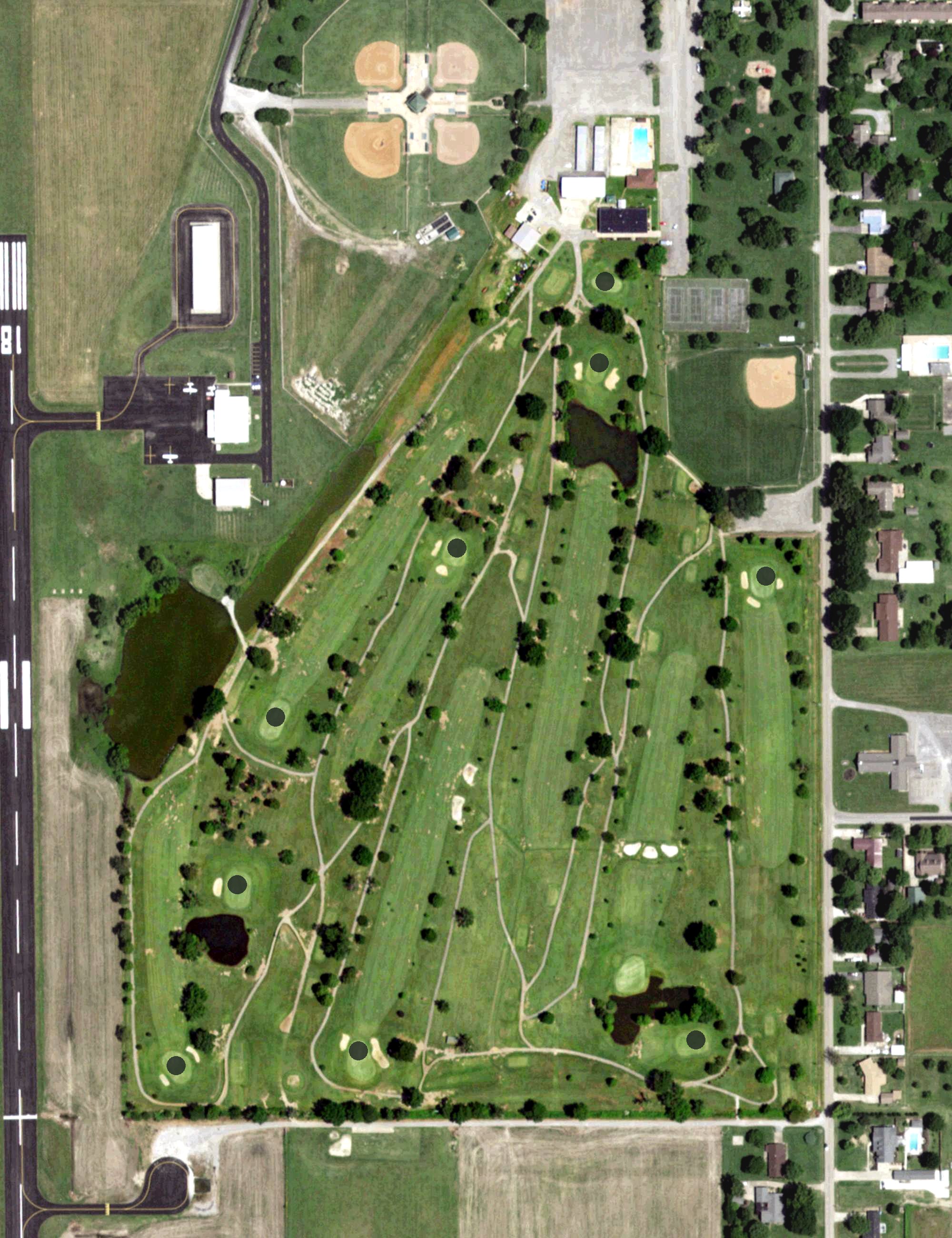 Aerial view of Caruthersville Country Club, MO