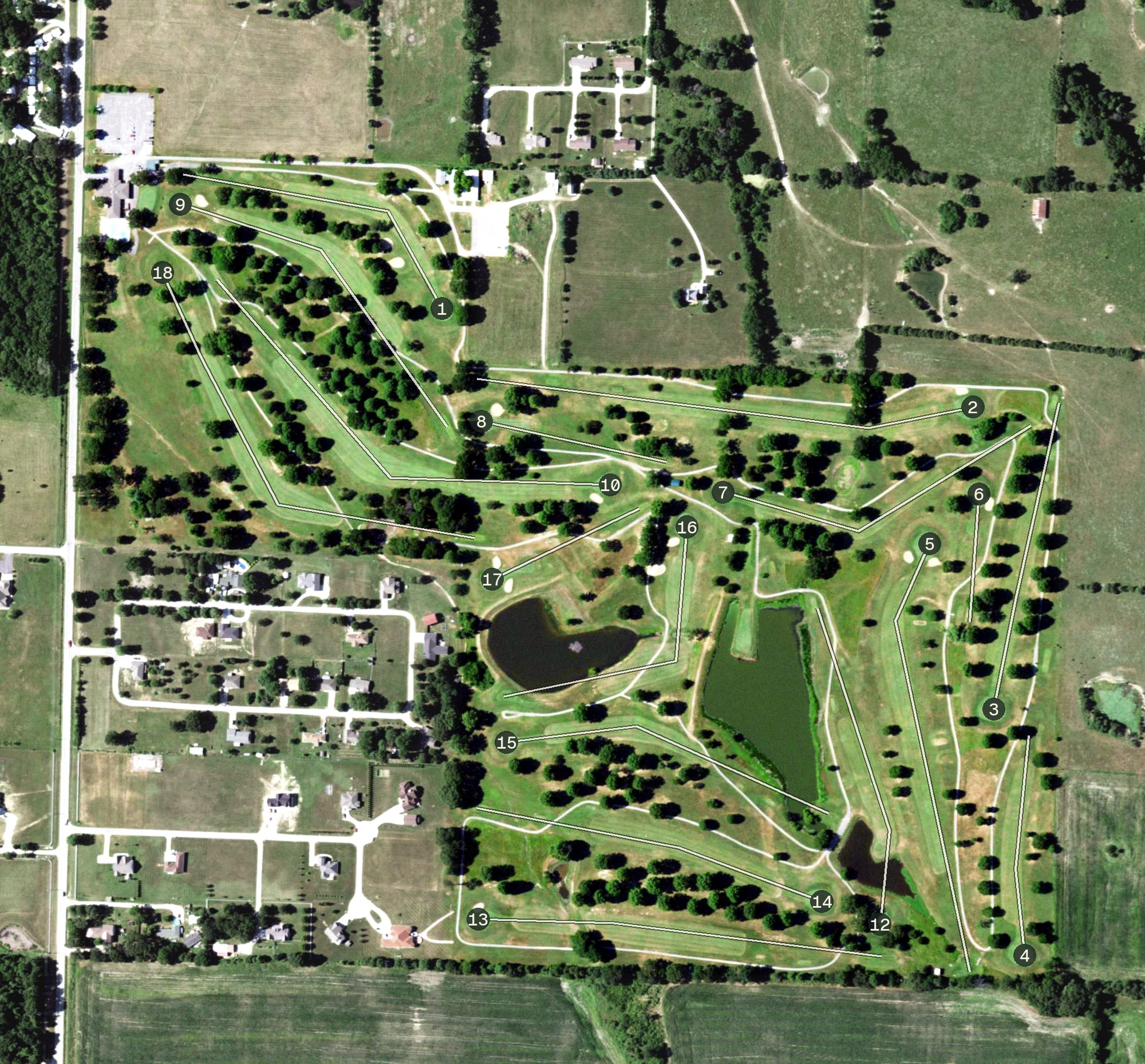 Aerial view of Cassville Golf Club, MO