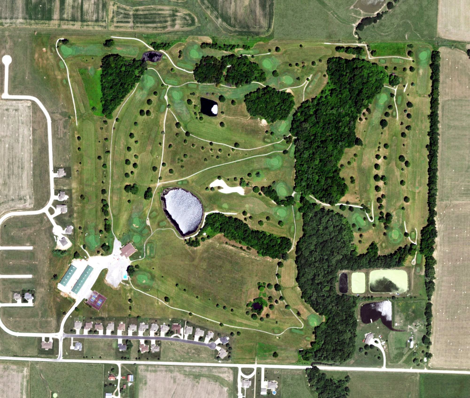 Aerial view of Clinton Country Club, MO