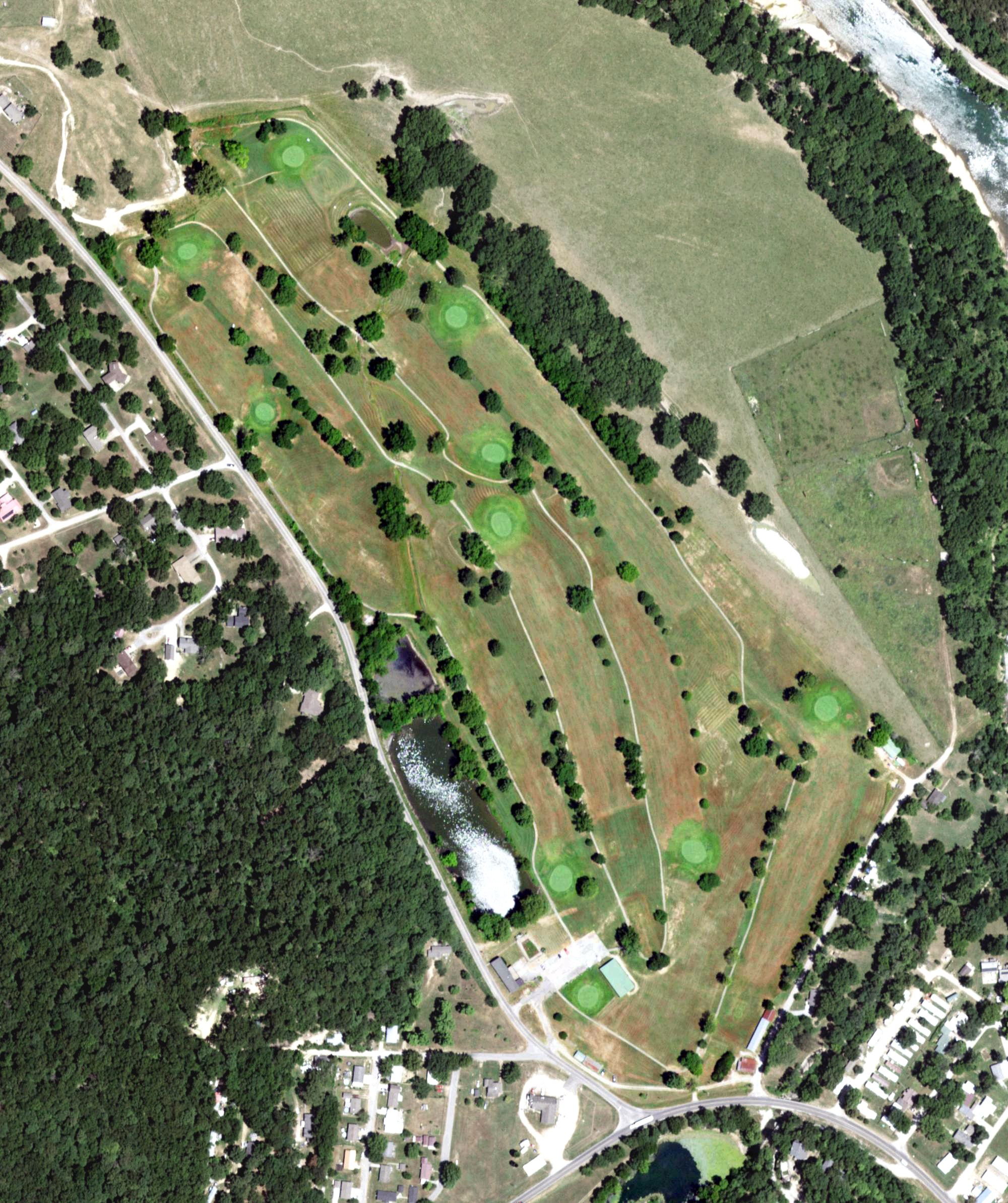 Aerial view of Elk River Golf Course, MO