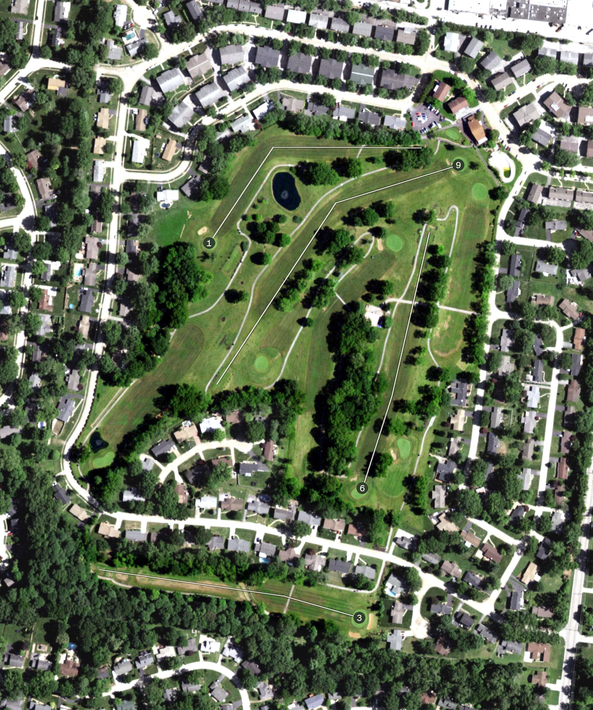 Aerial view of Four Seasons Country Club, MO